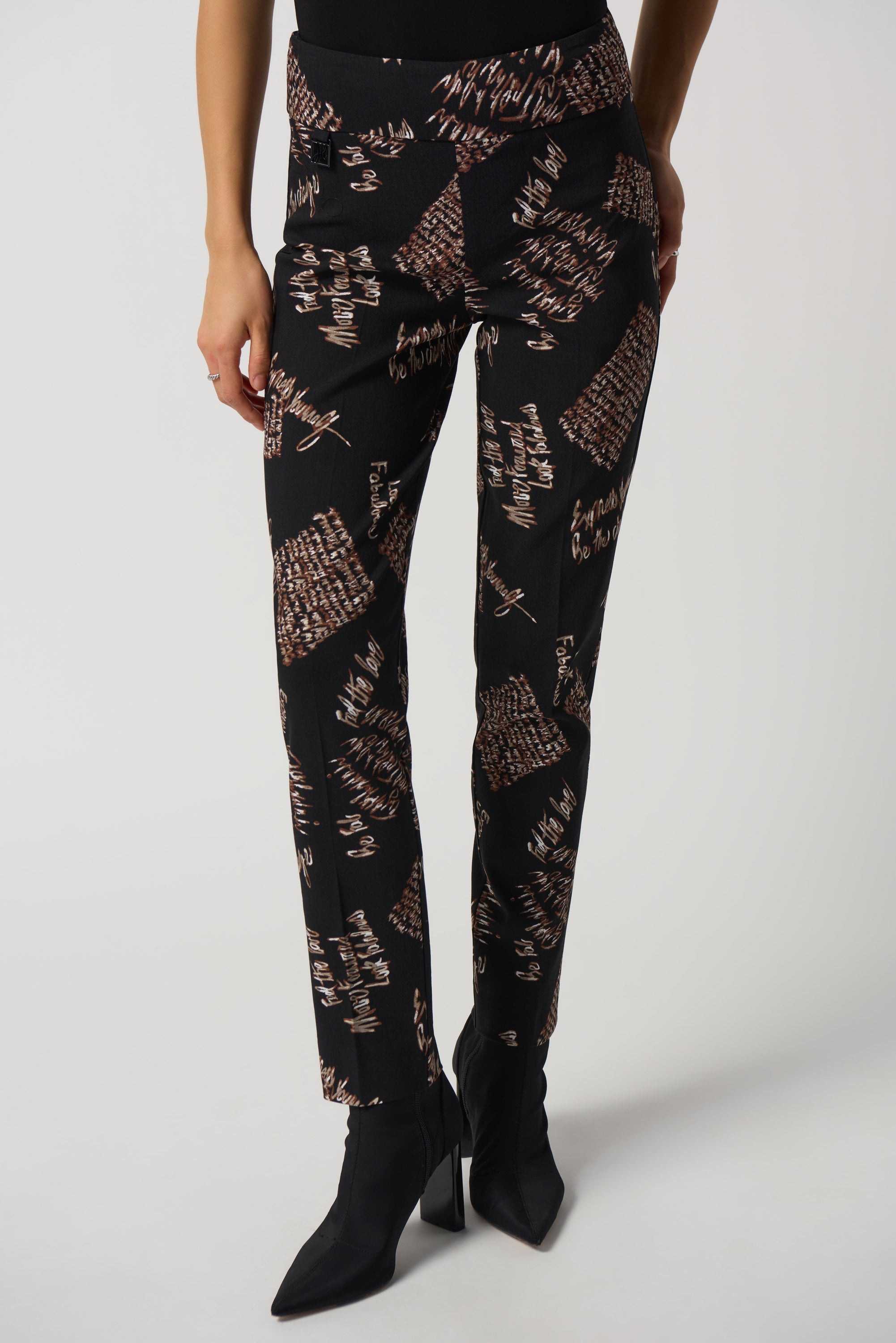 Joseph Ribkoff Pant 223248-BS Black/Silver