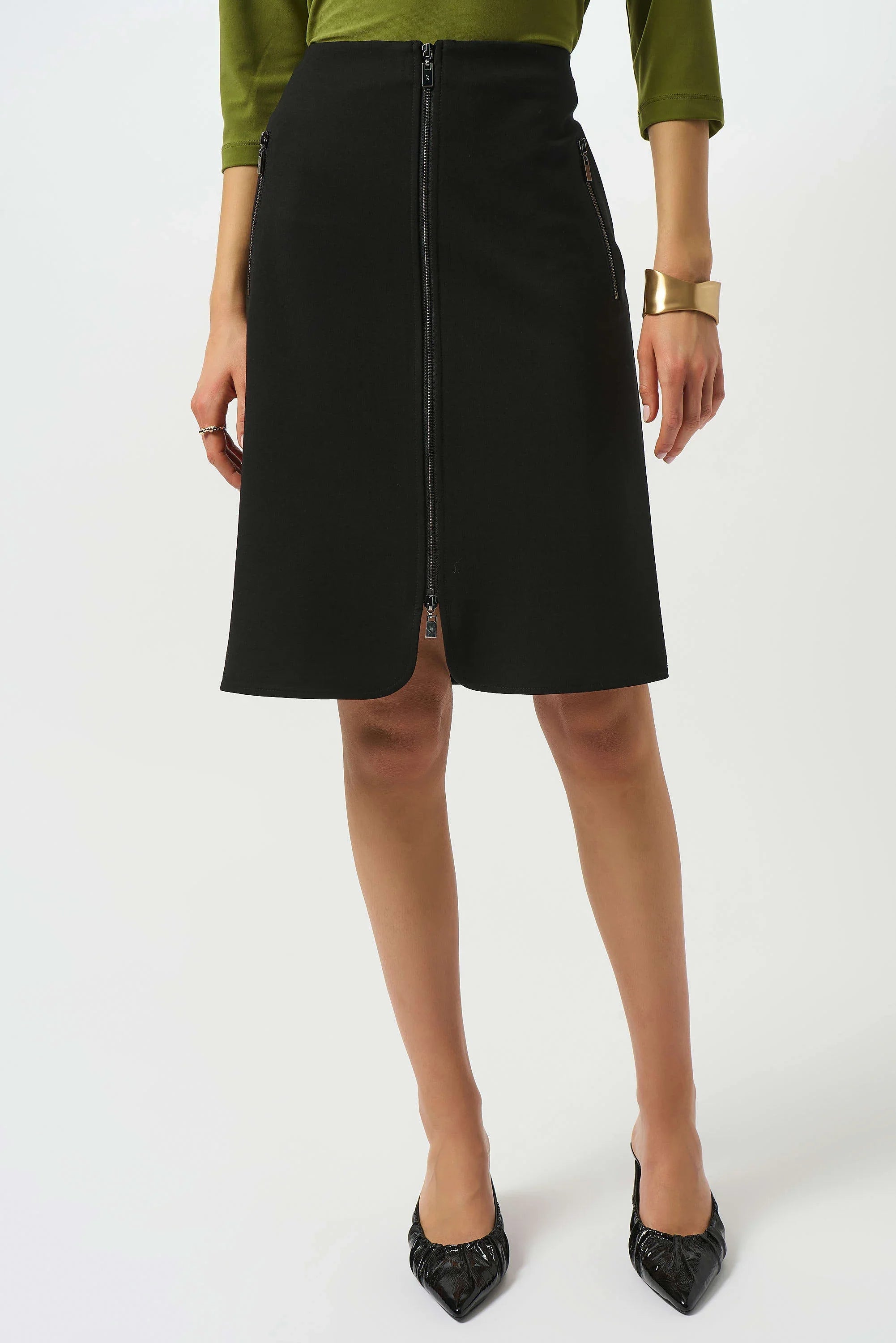 Joseph Ribkoff Skirt 253908 Black/Grey/Vanilla