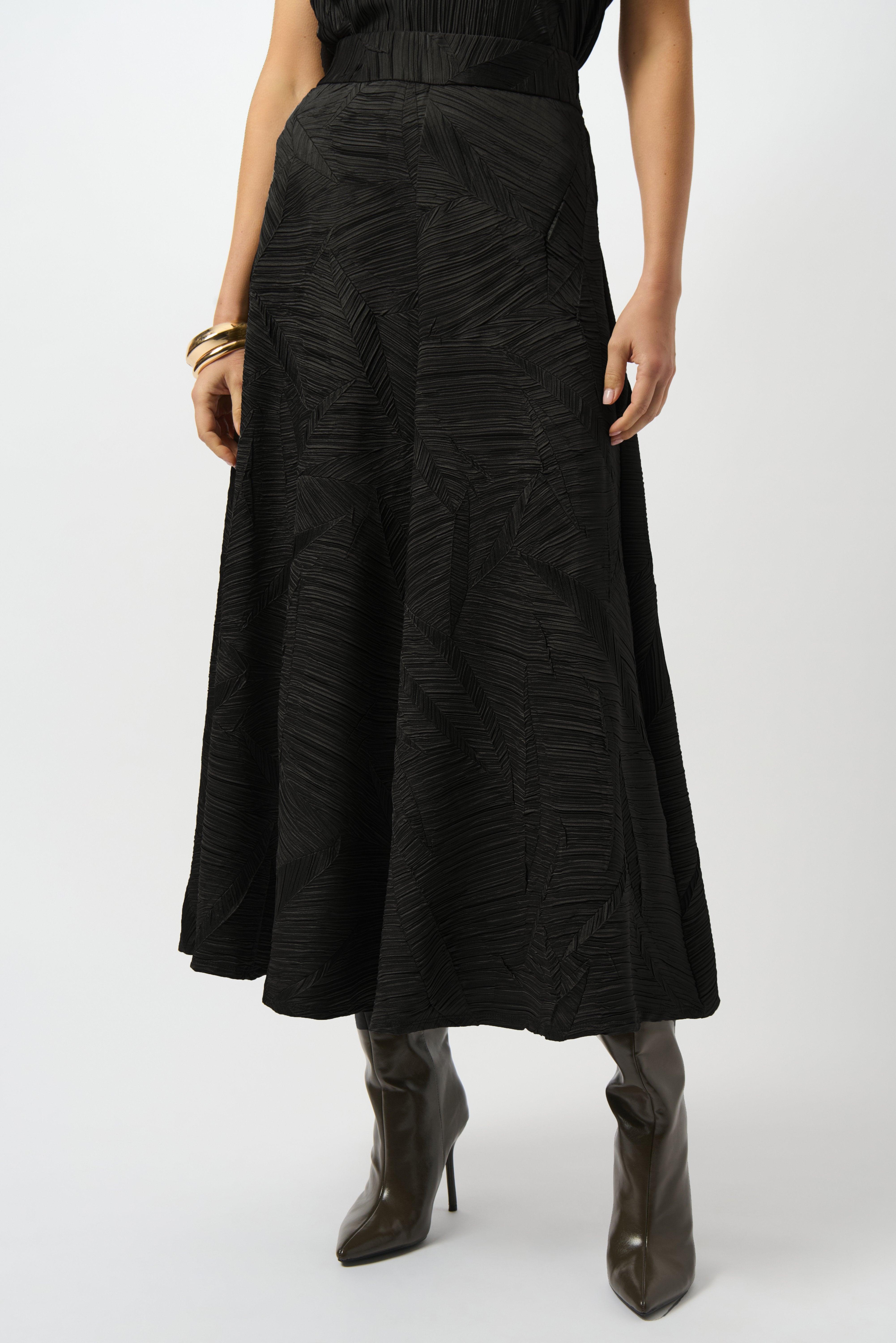 Joseph Ribkoff Beige/Black Animal Print Skirt Style 244260 main image 0