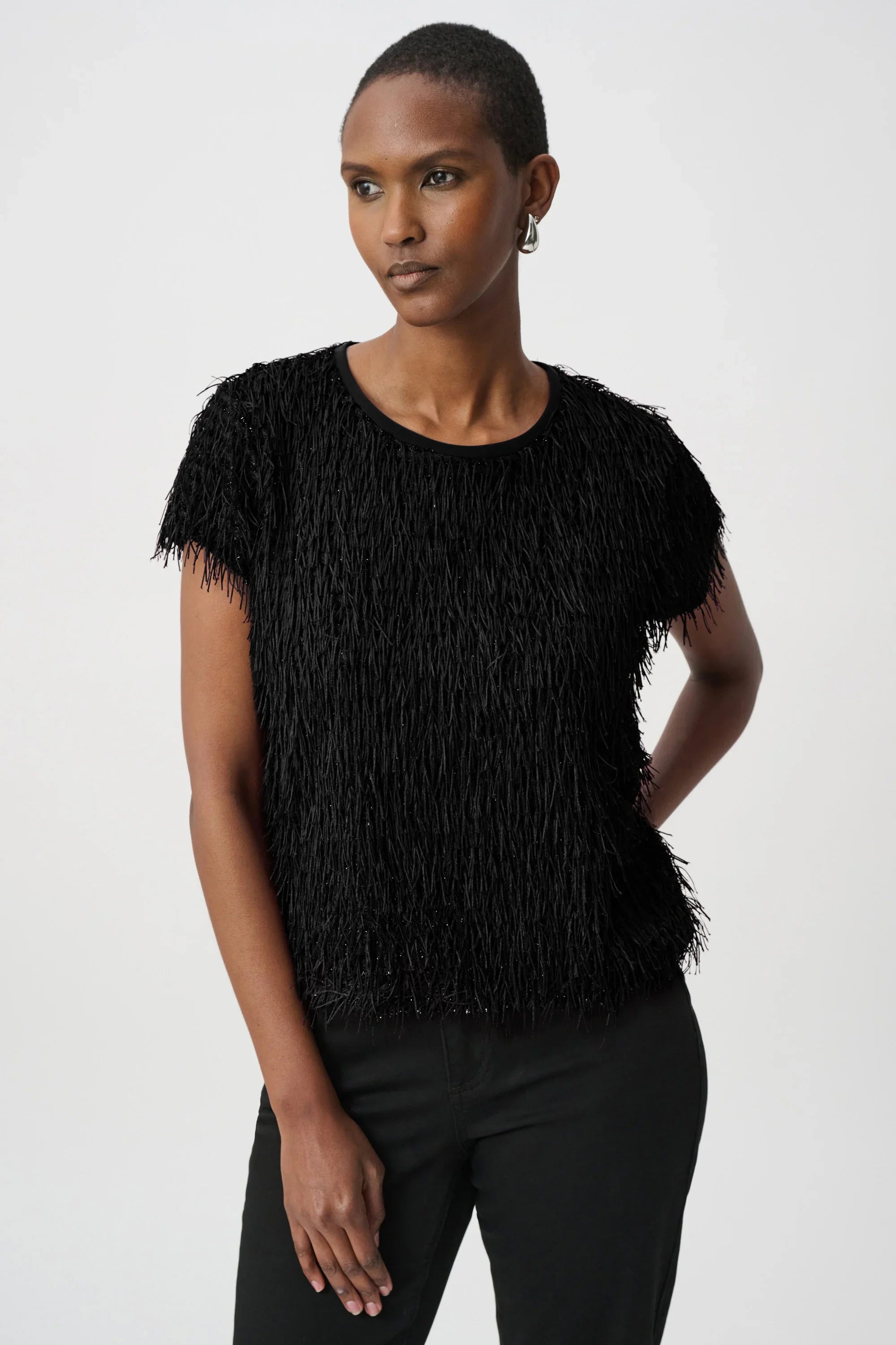 Joseph Ribkoff Novelty Fringe Top - Style 264208 – Modella Signature