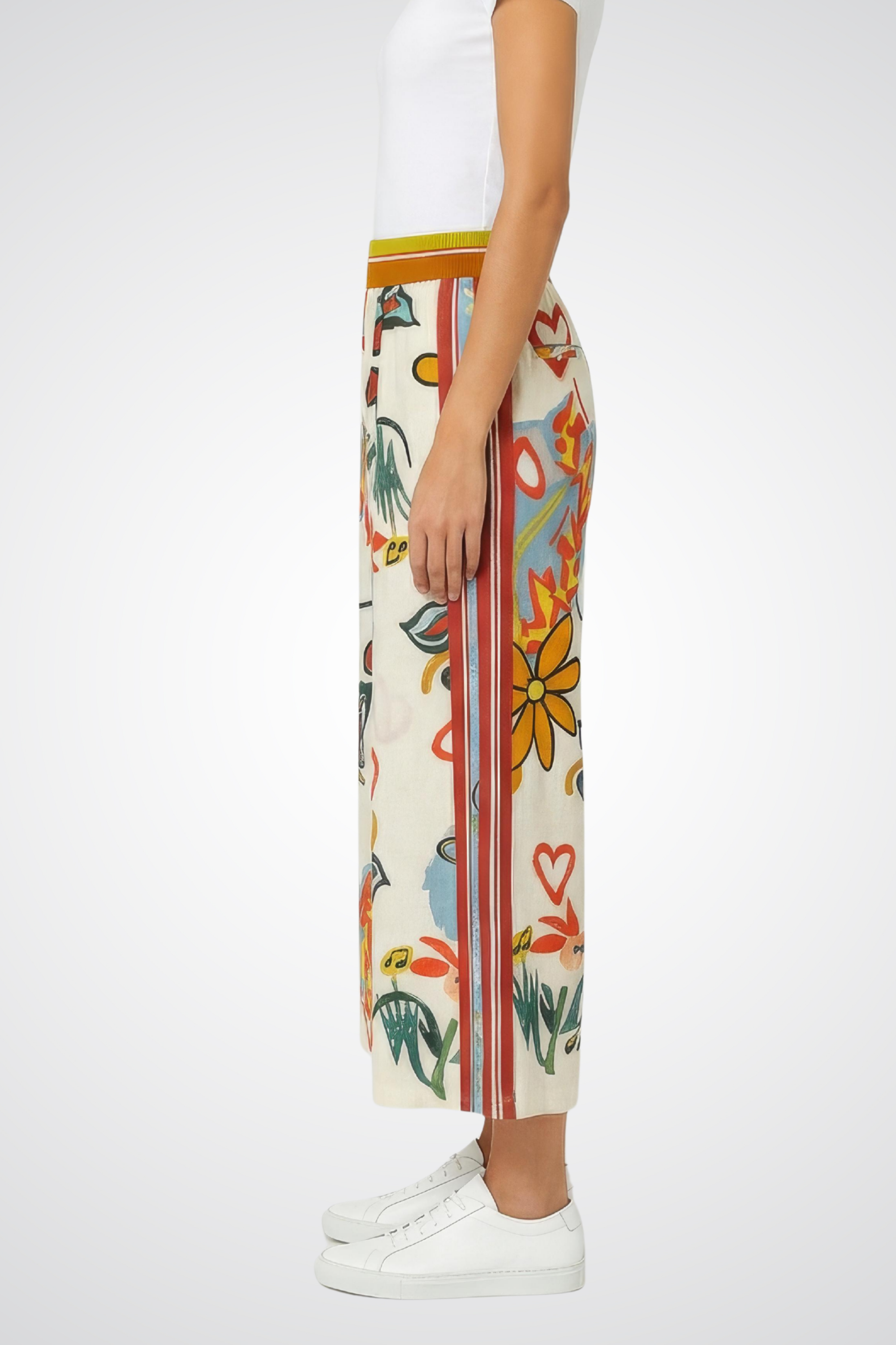 Wide-Leg Pull-On Pants