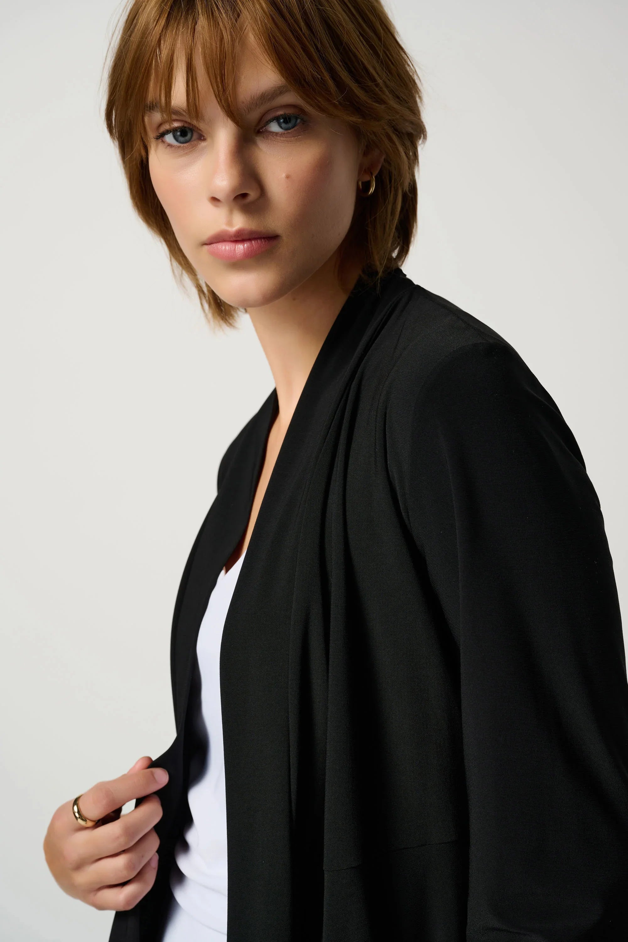 Folded Neckband Flared Cover-Up