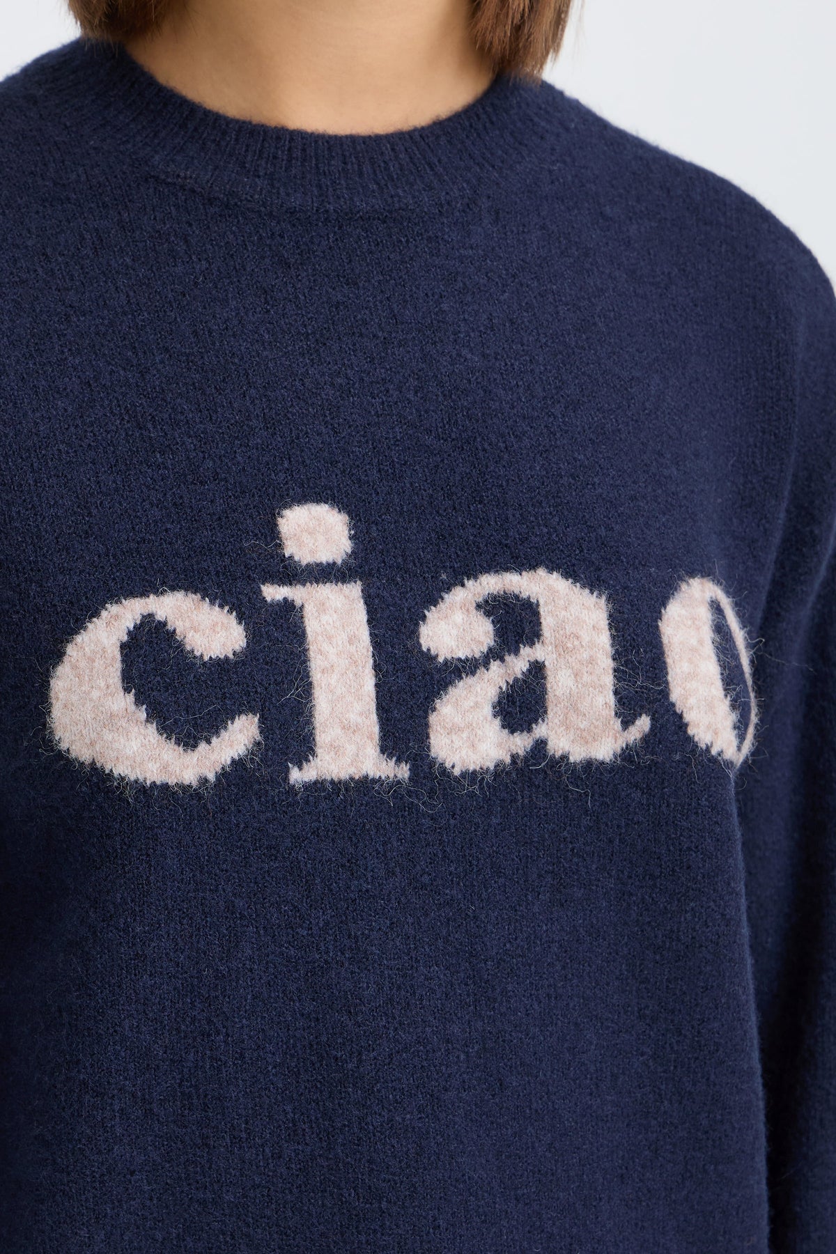 Fransa Crew Neck Ciao Sweater - Style 20618303