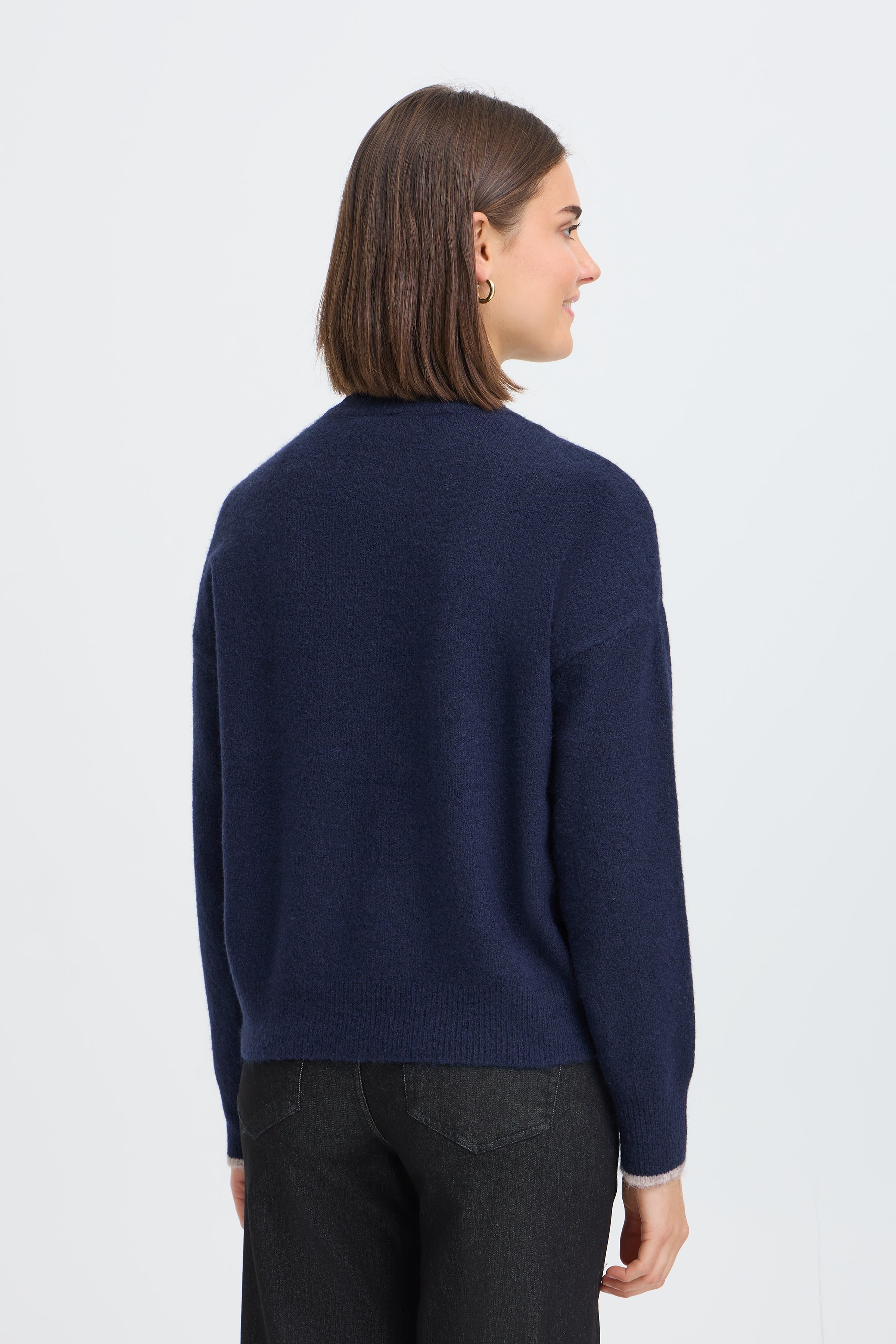 Fransa Crew Neck "Ciao" Sweater - Style 20618303