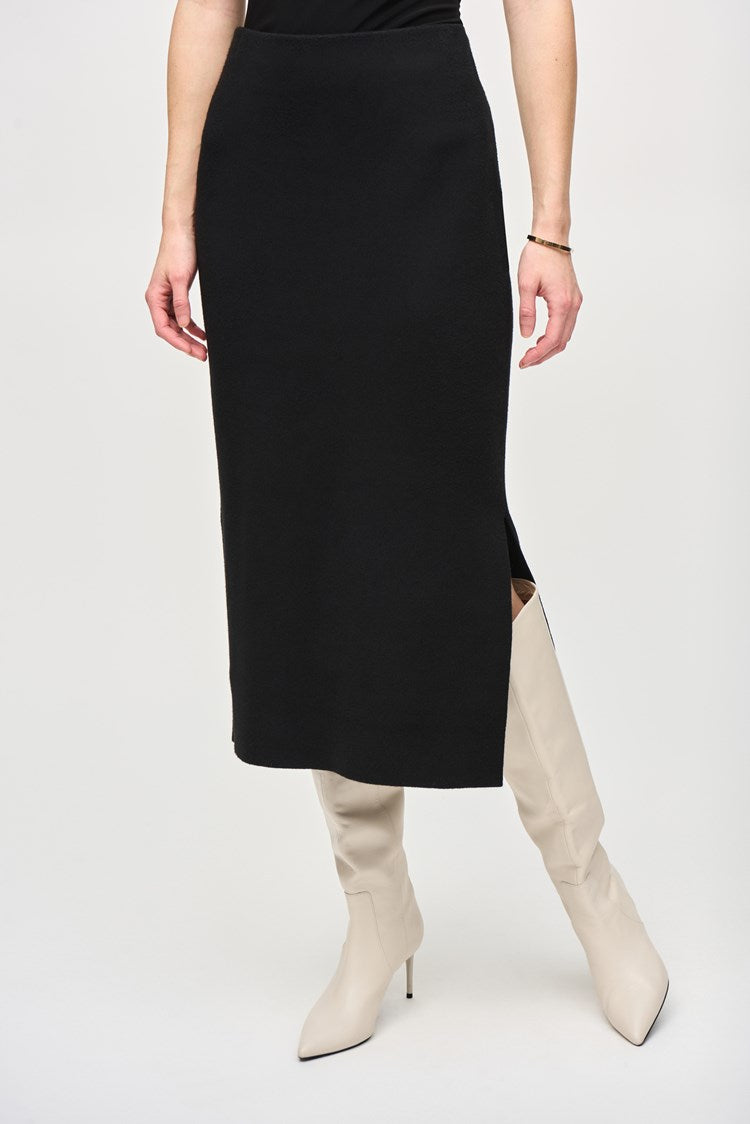 Mid-Calf Elastic Knit Skirt