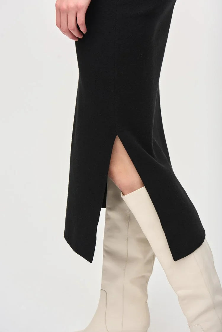 Mid-Calf Elastic Knit Skirt