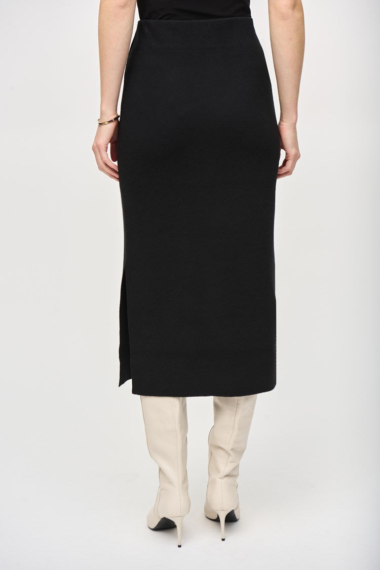 Mid-Calf Elastic Knit Skirt