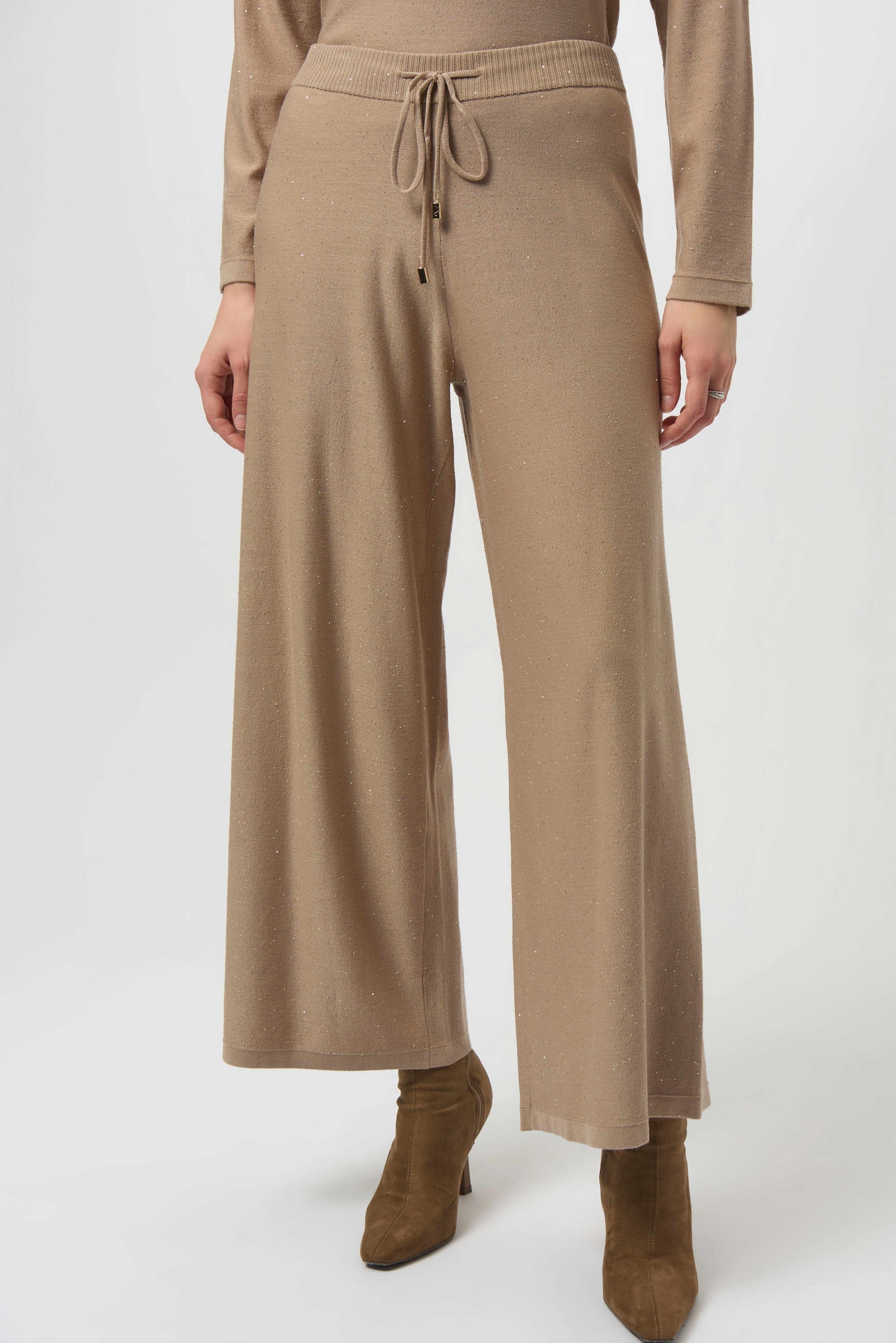 Sequin Culotte Elastic Pants