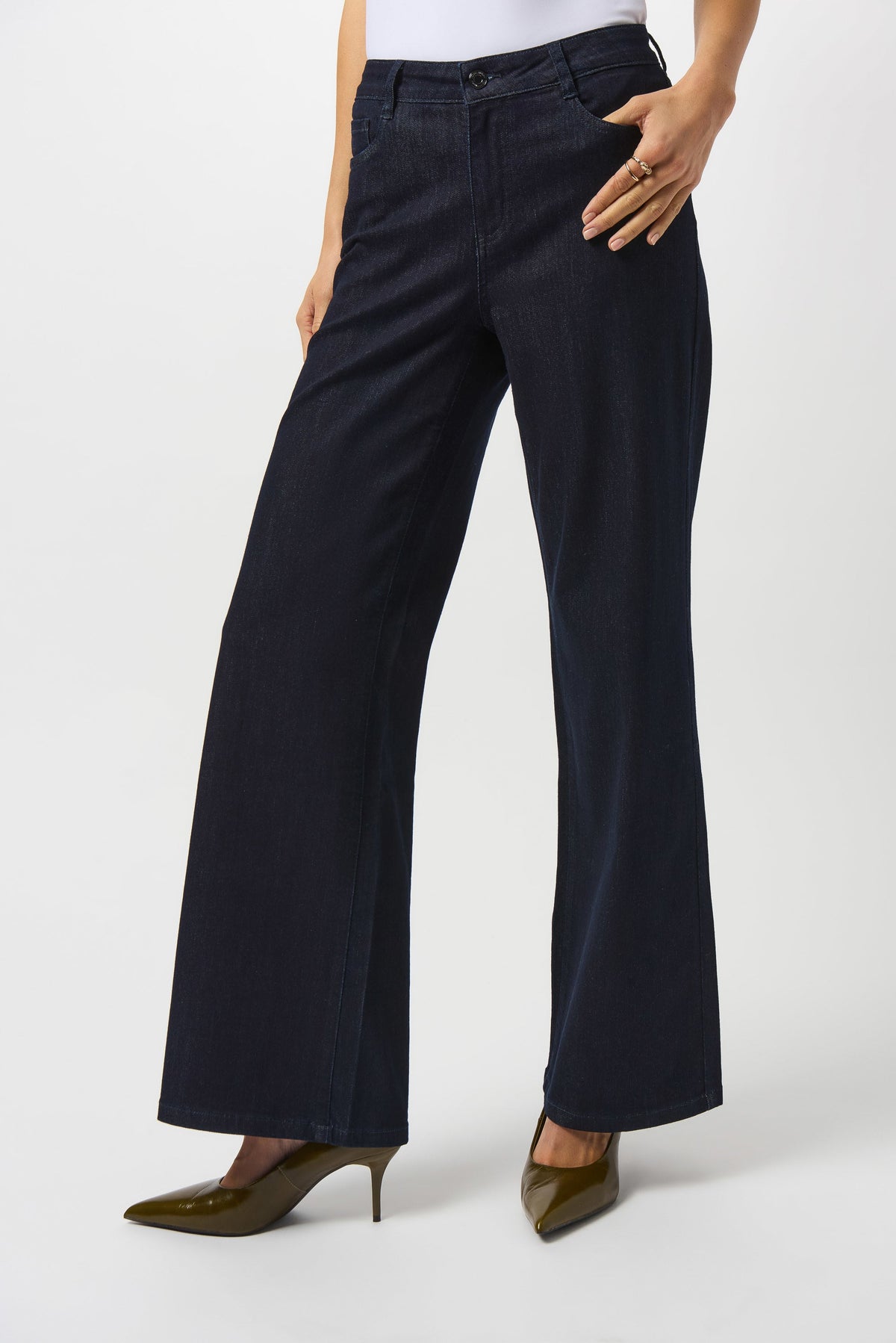 Joseph Ribkoff Goldie Wide Leg Featherweave Jeans - Style 251968b