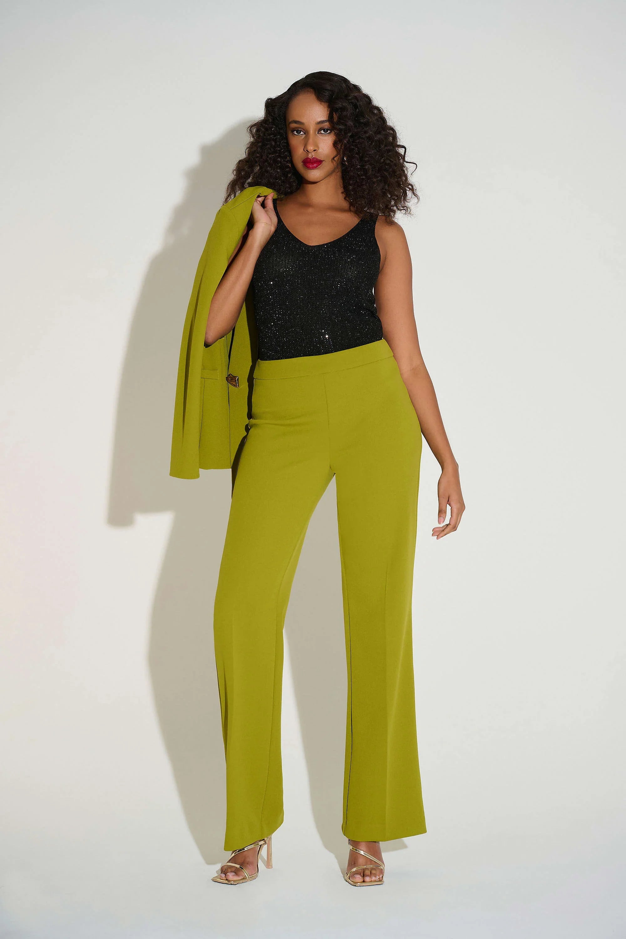 Metallic Ribbed V-Neck Camisole