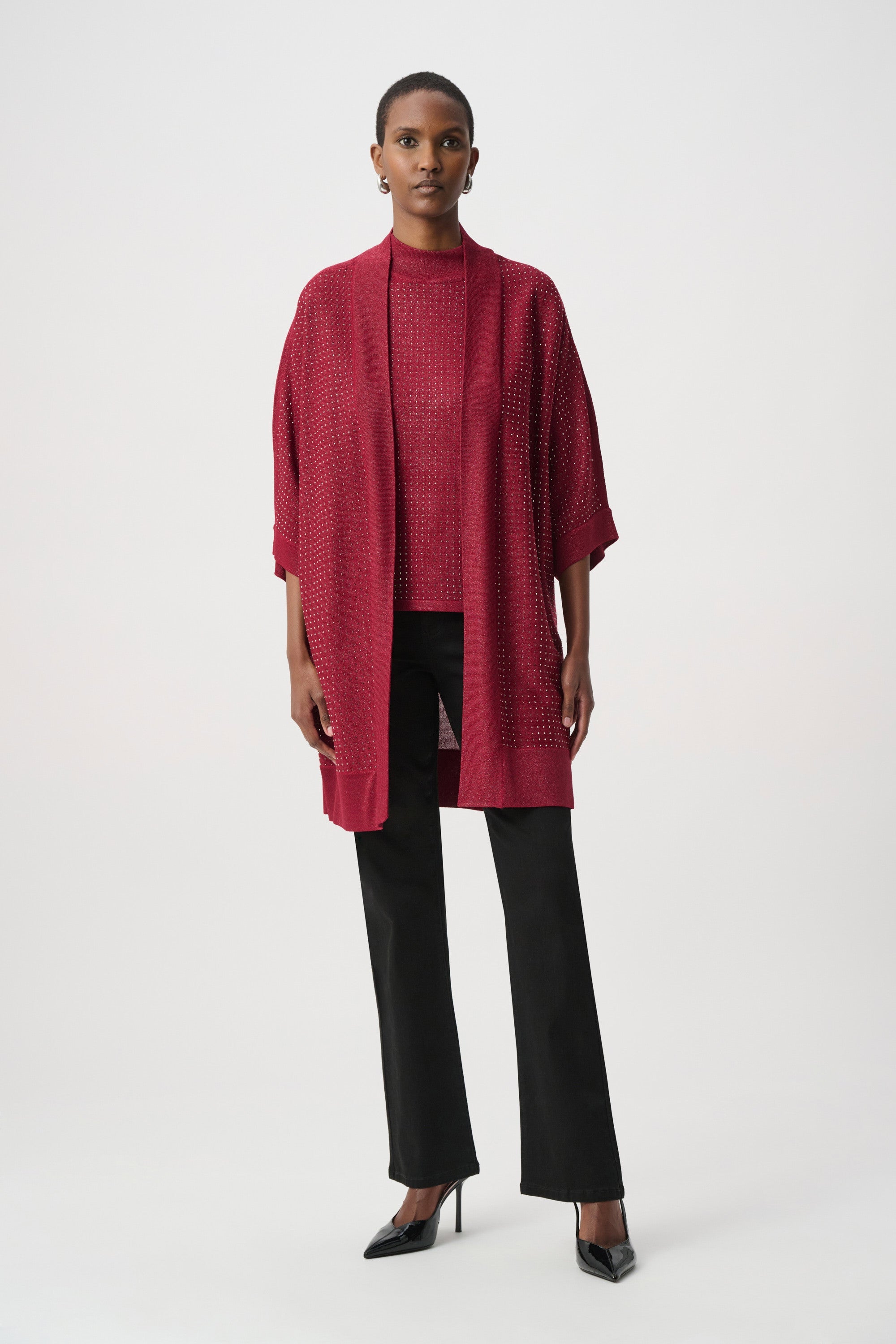 Longline Open-Front Knit Cover-Up