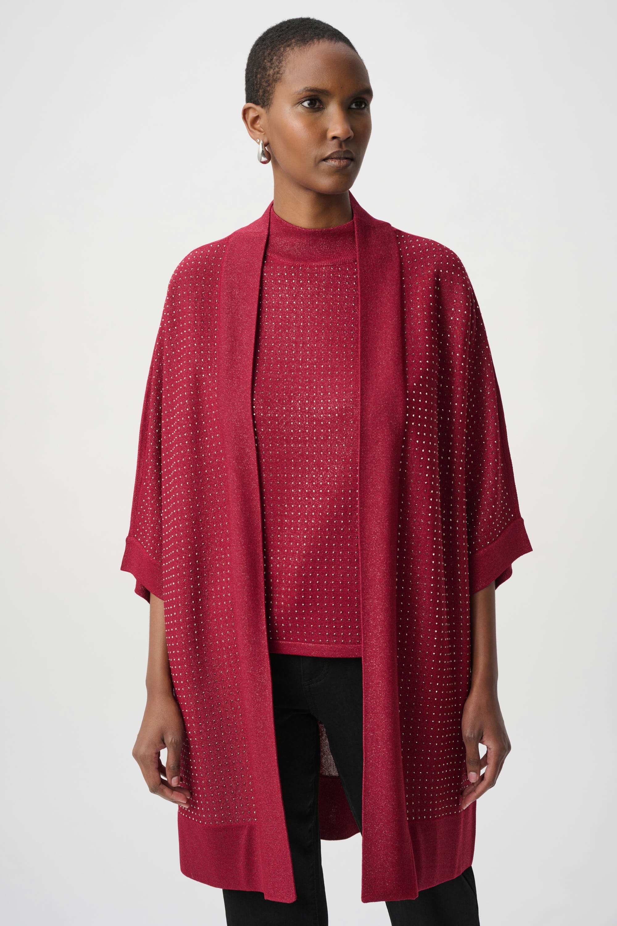 Longline Open-Front Knit Cover-Up
