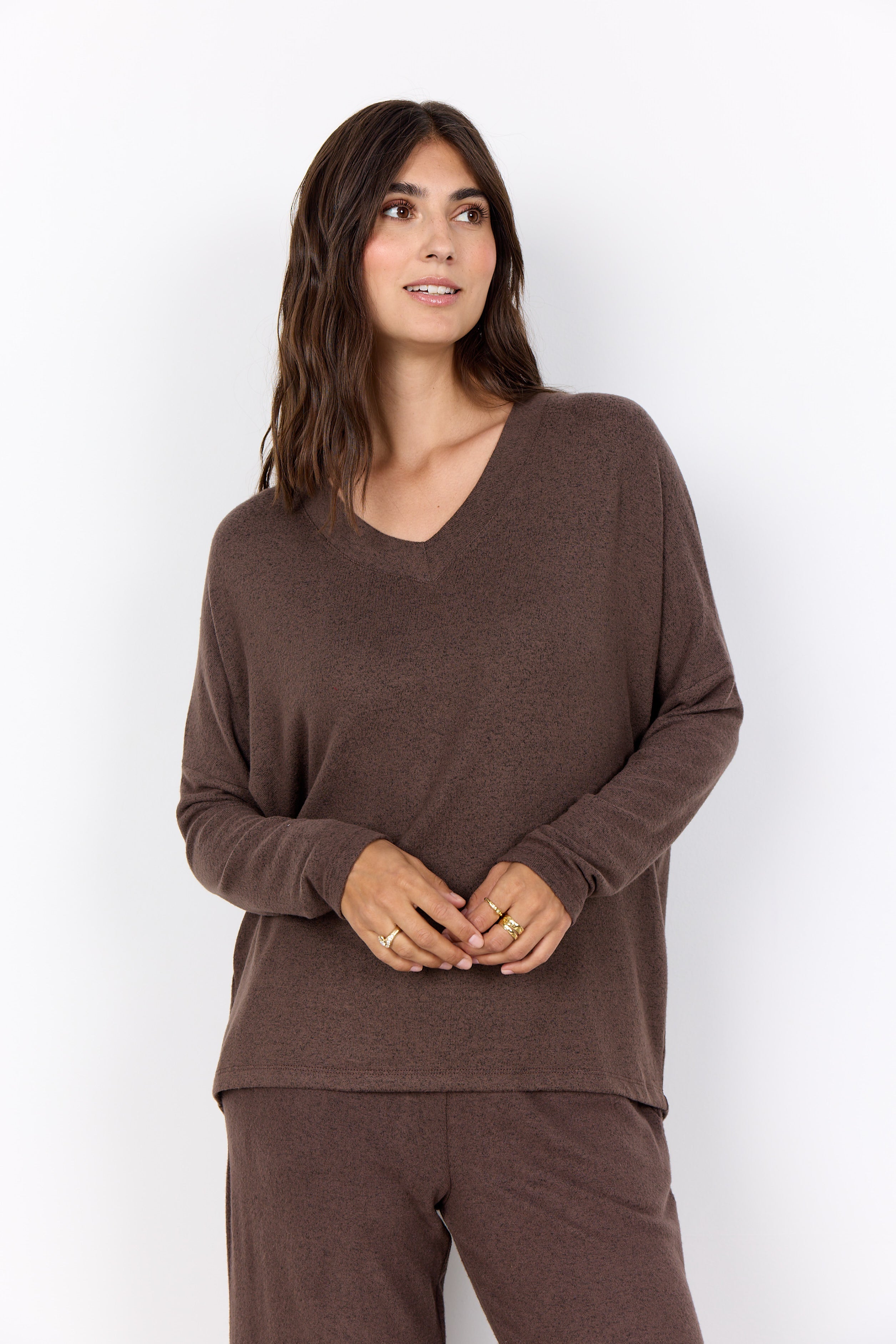 Soya Concepts V-Neck Drop Shoulder Top - Style 5F25893