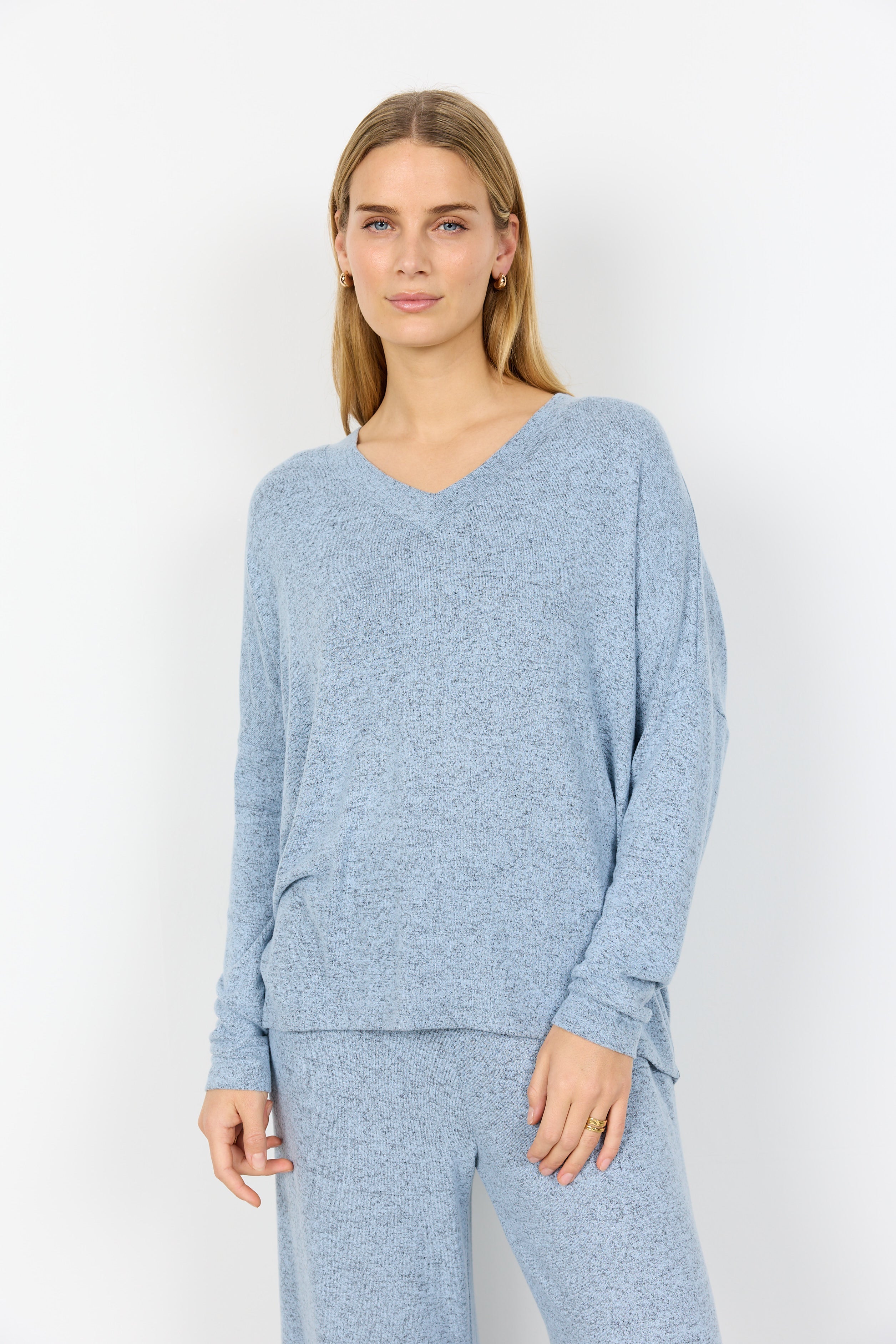 Soya Concepts V-Neck Drop Shoulder Top - Style 5F25893T