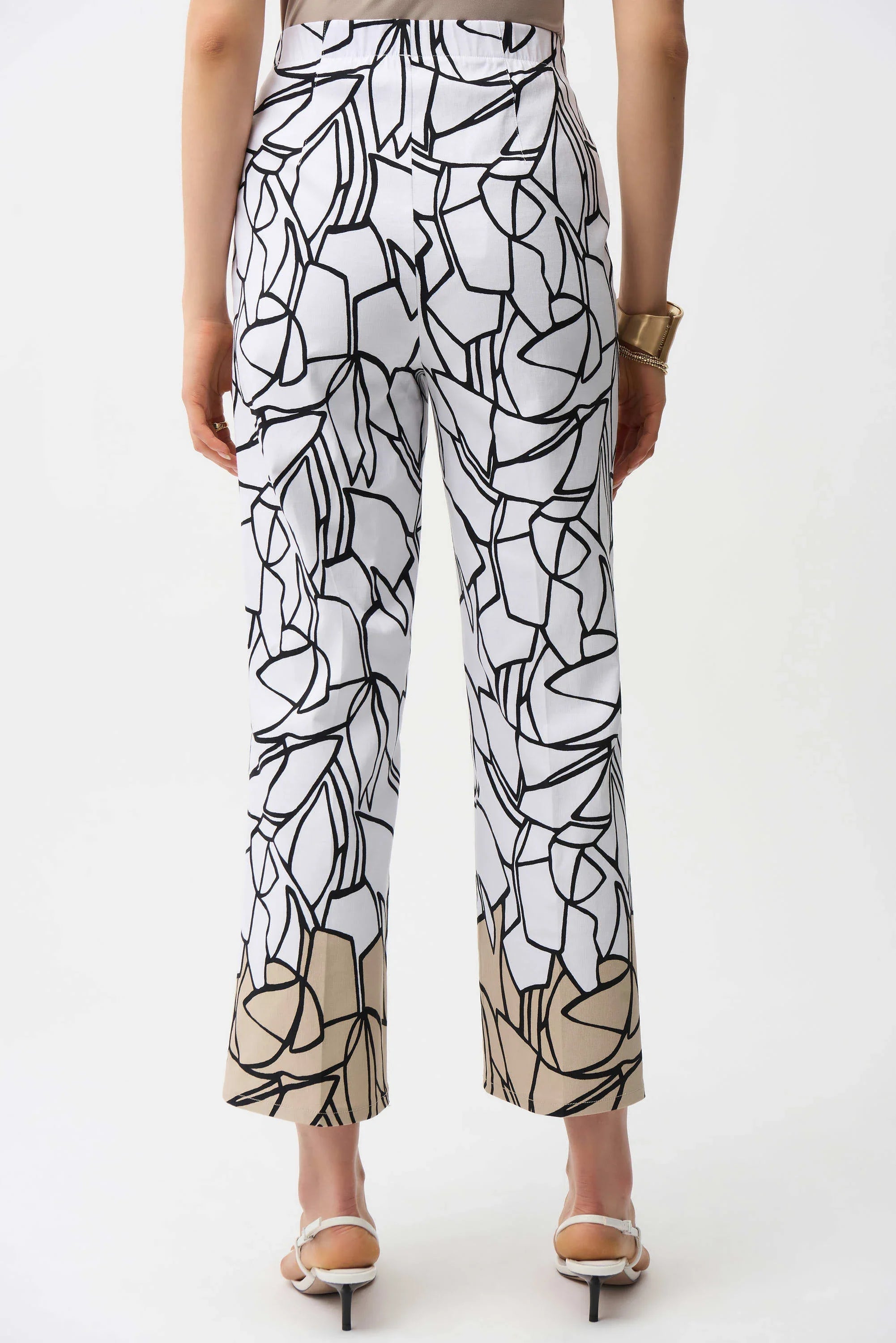 Abstract Print Wide Leg Pants