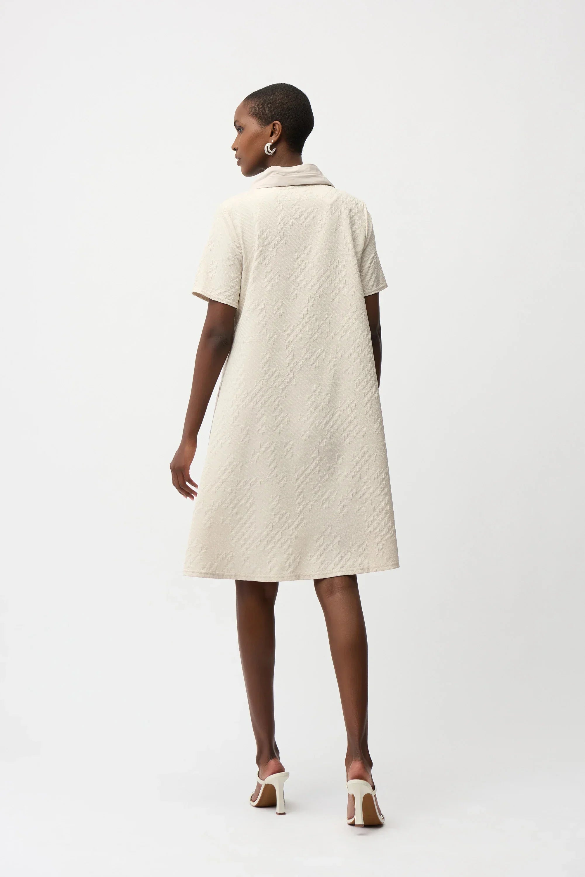 Jacquard Eyelet Shirt Dress