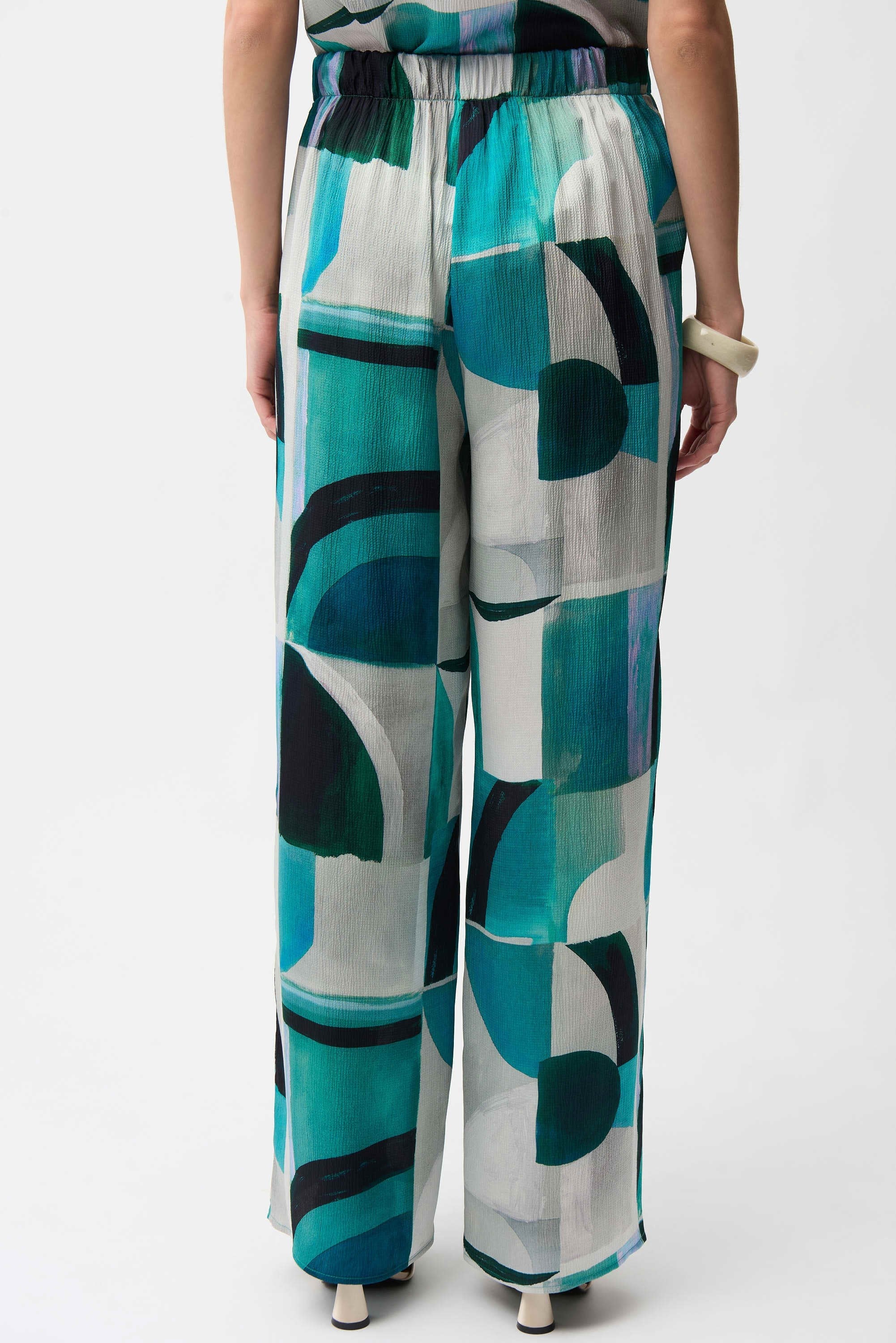 Geometric Wide Leg Pants