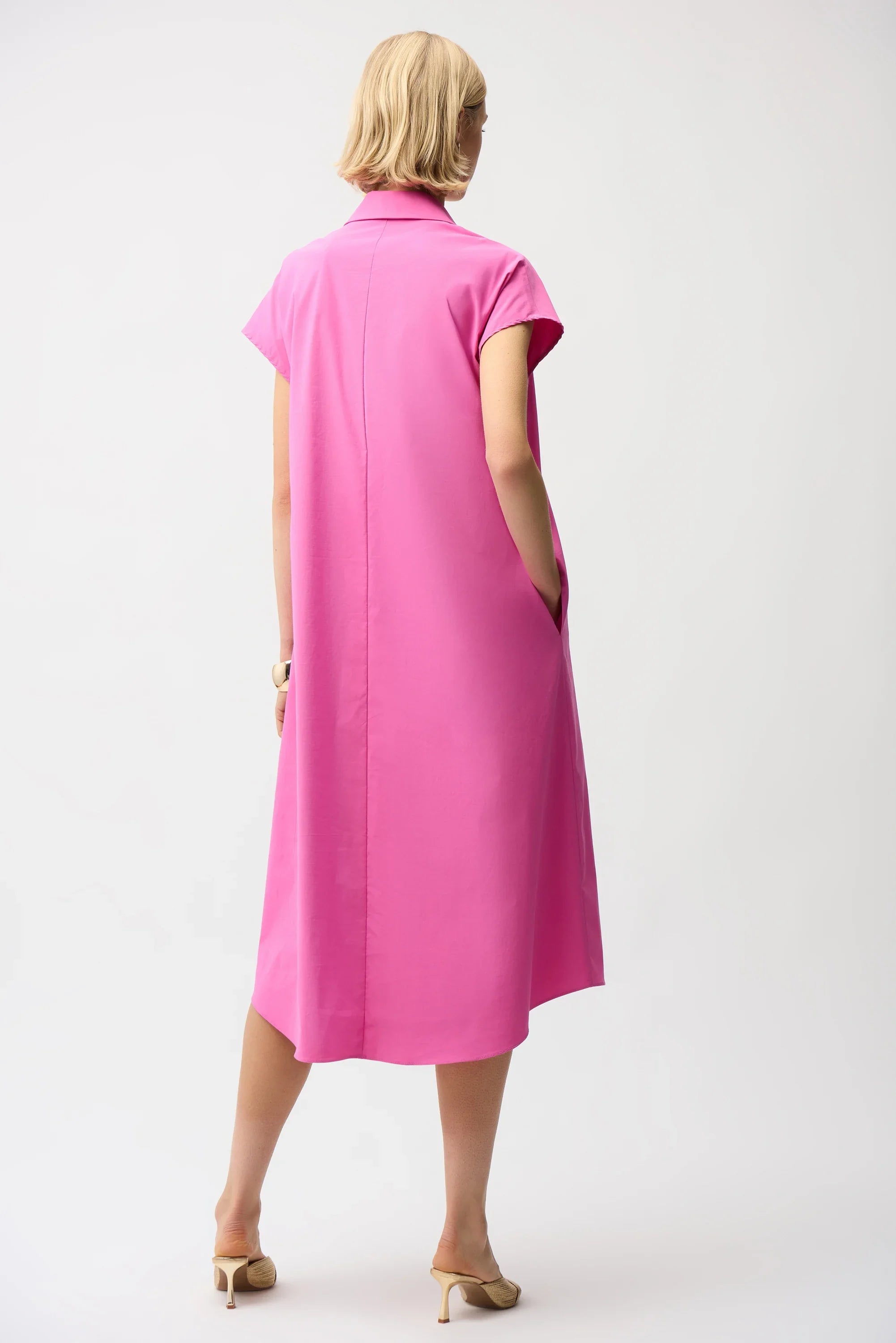 Trapeze Poplin Shirt Dress