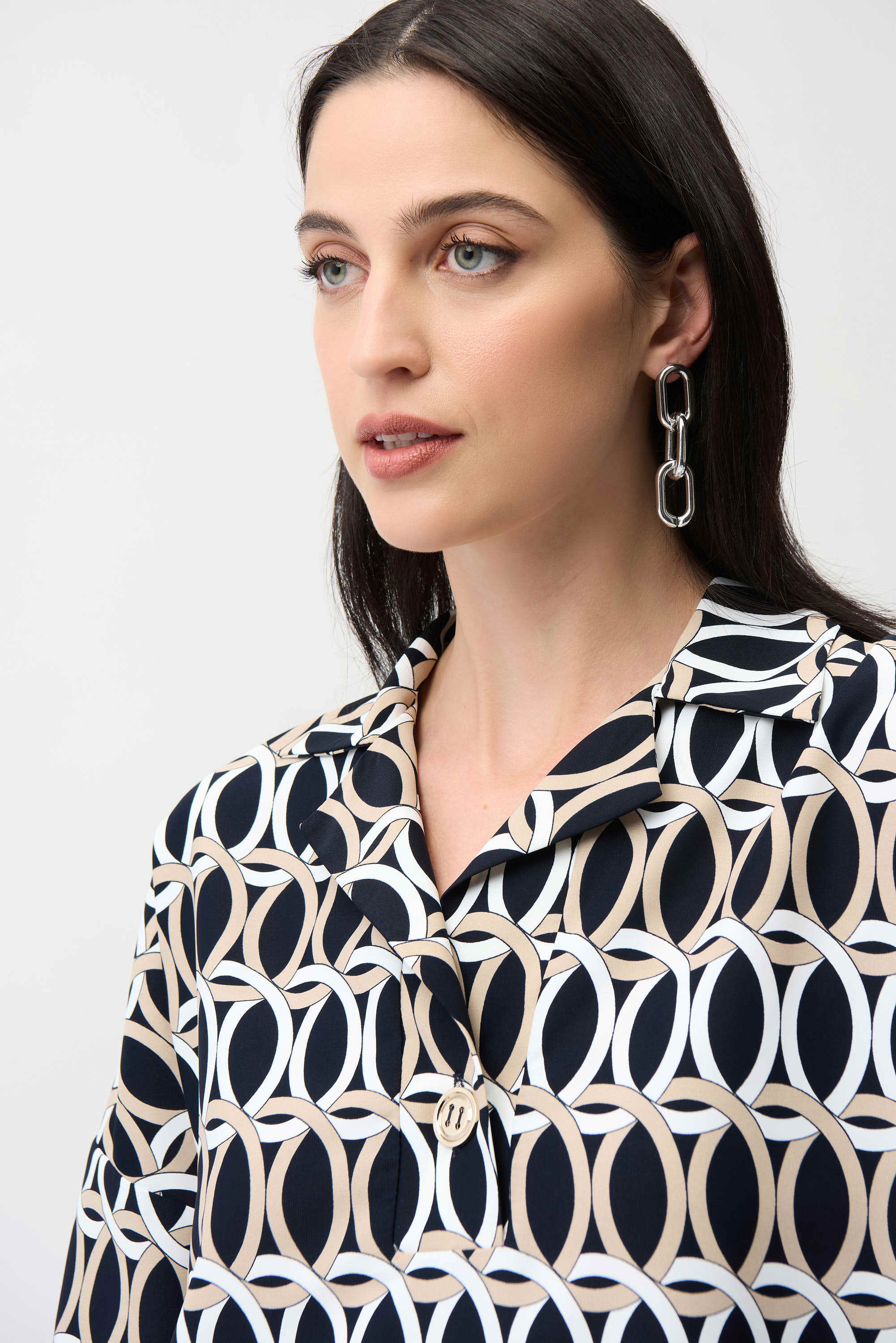 Chain Border Print Top