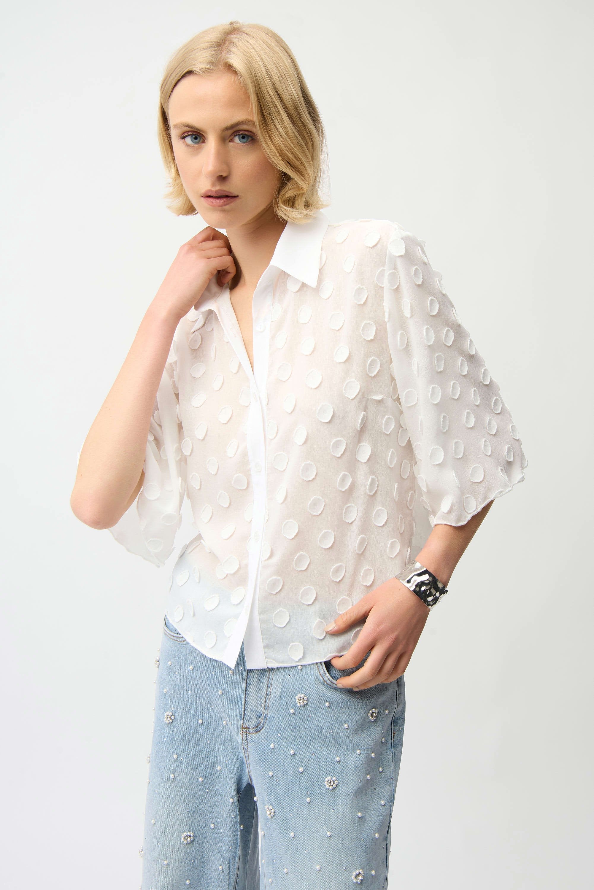 Georgette Bell Sleeve Blouse