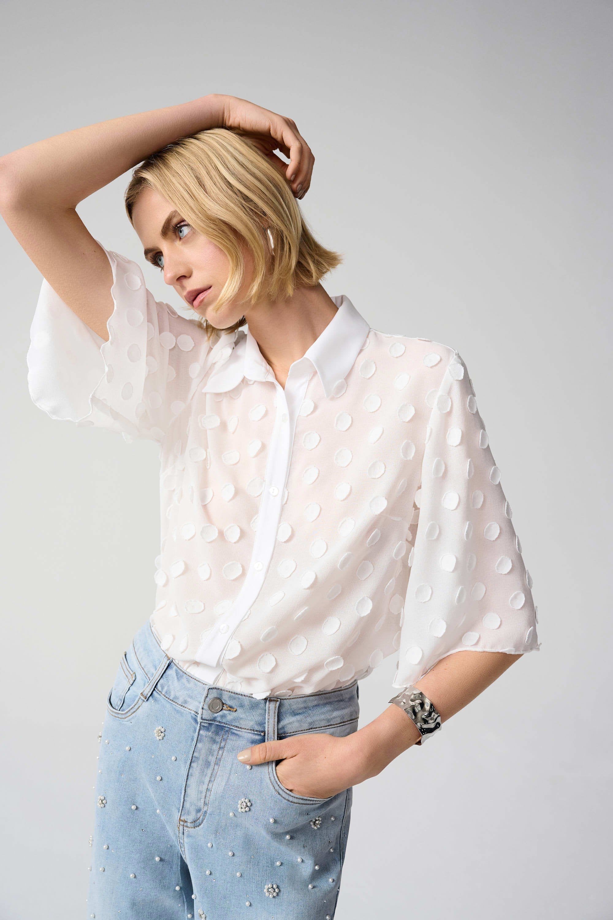 Georgette Bell Sleeve Blouse