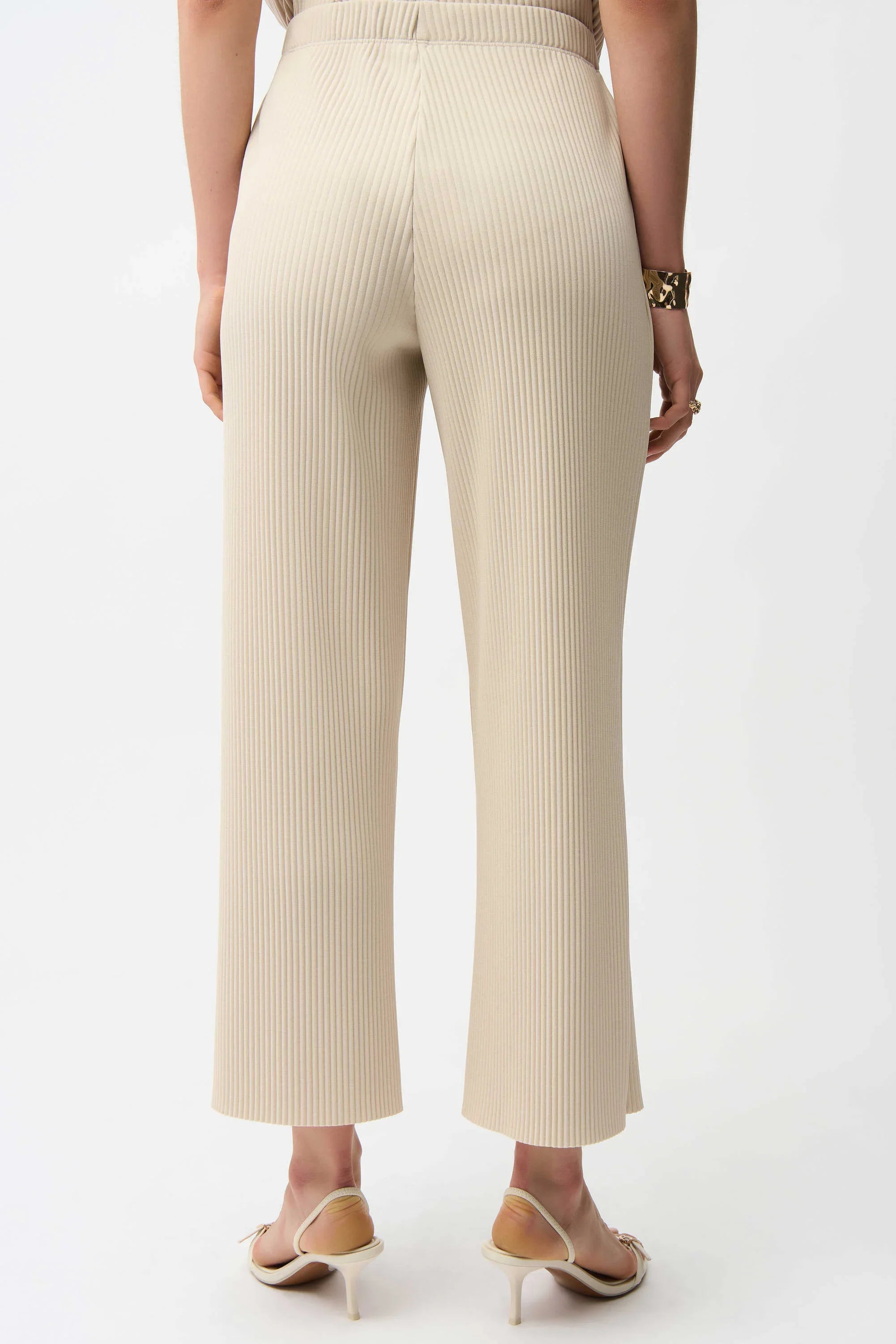 Pleated Wide Leg Scuba Pants