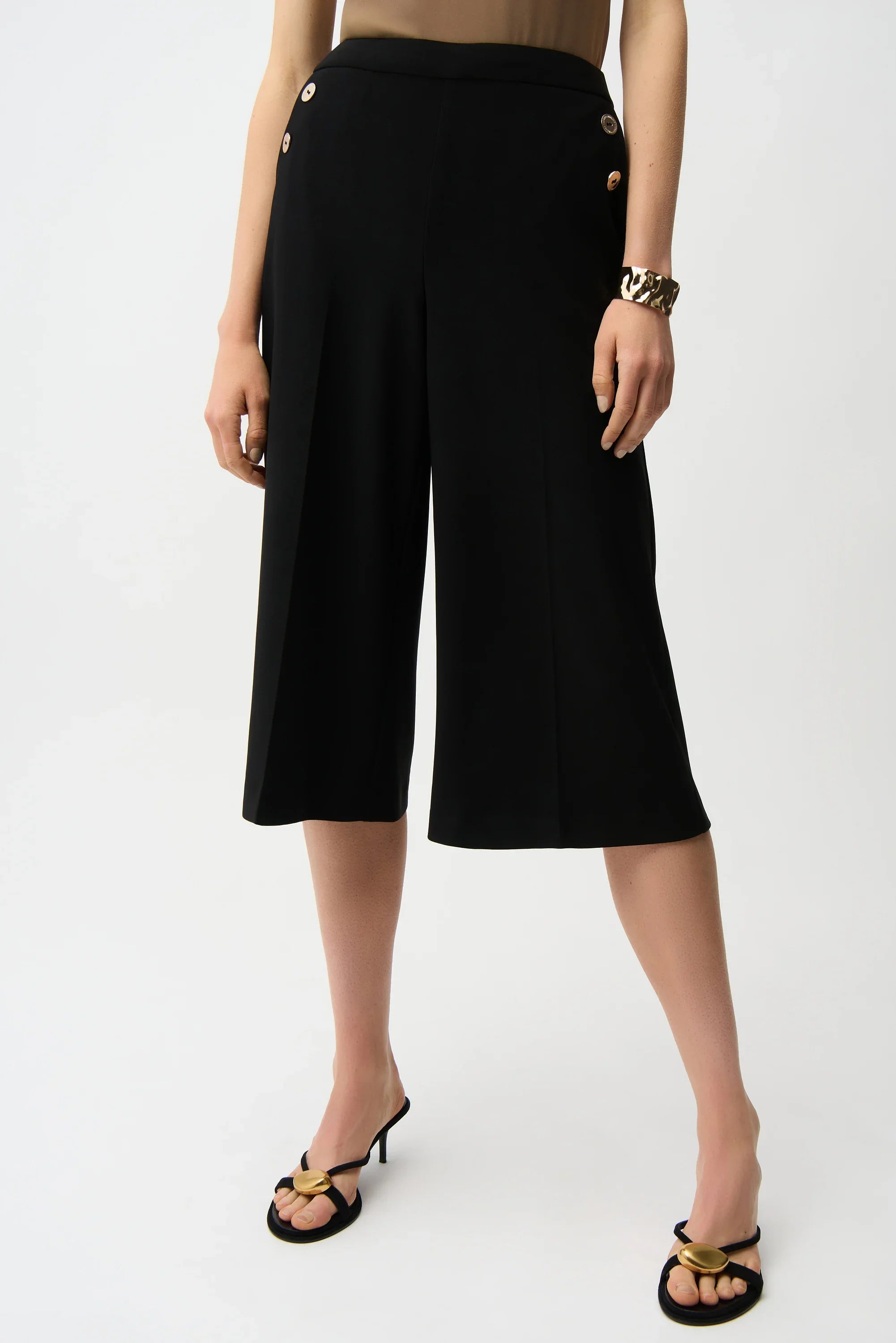 Bonded Culotte Pull-On Pants