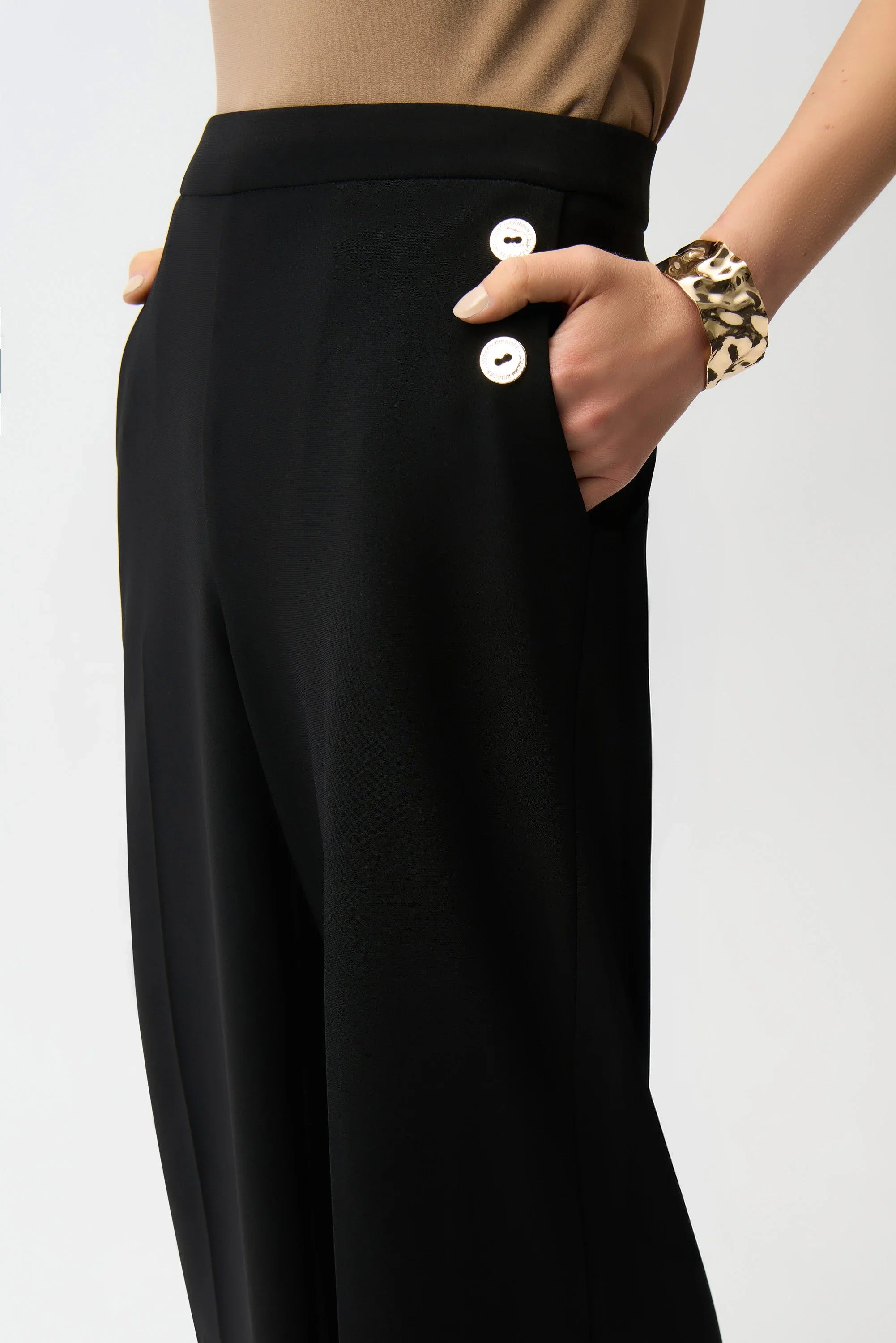 Bonded Culotte Pull-On Pants