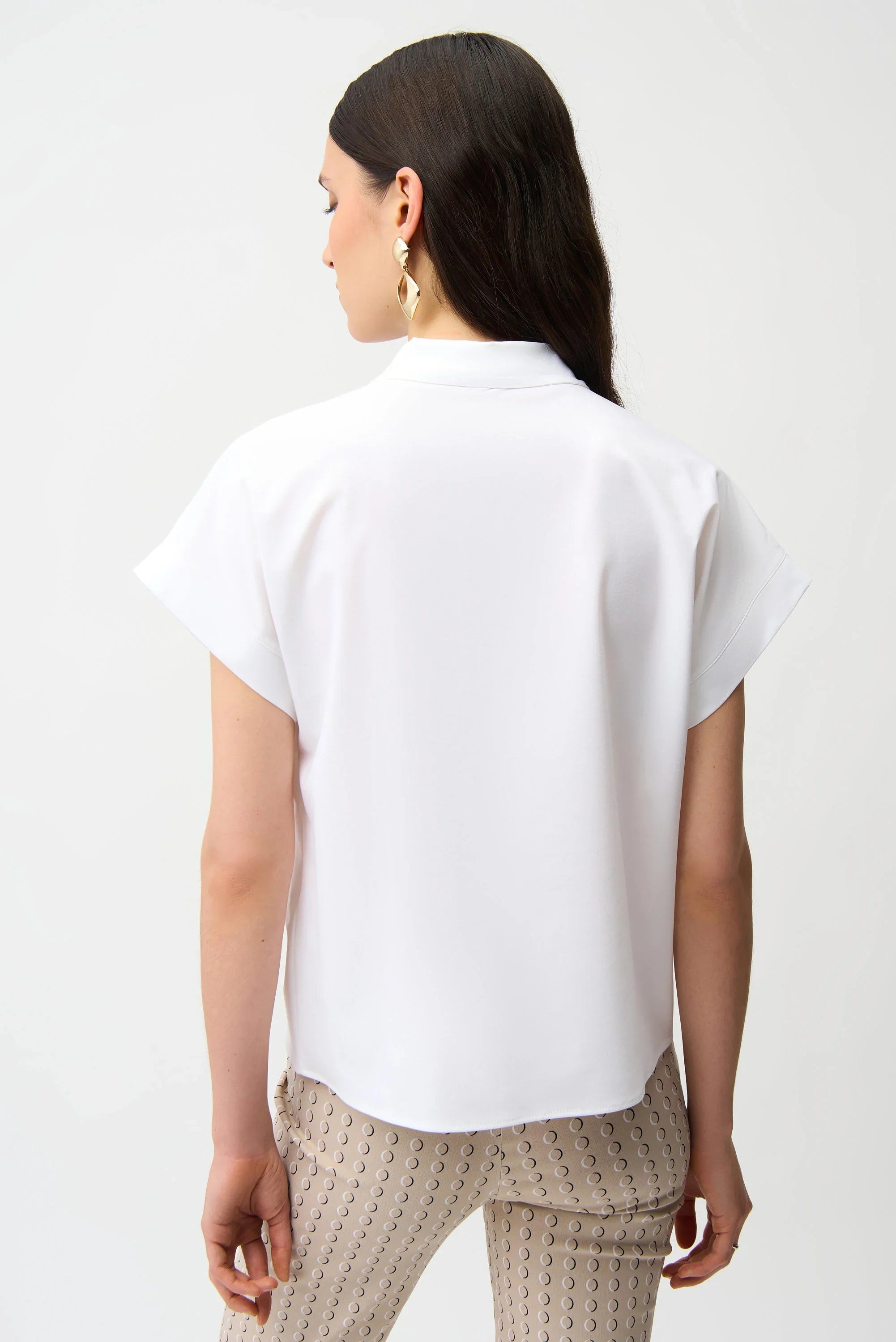 Zip Collar Structured Top