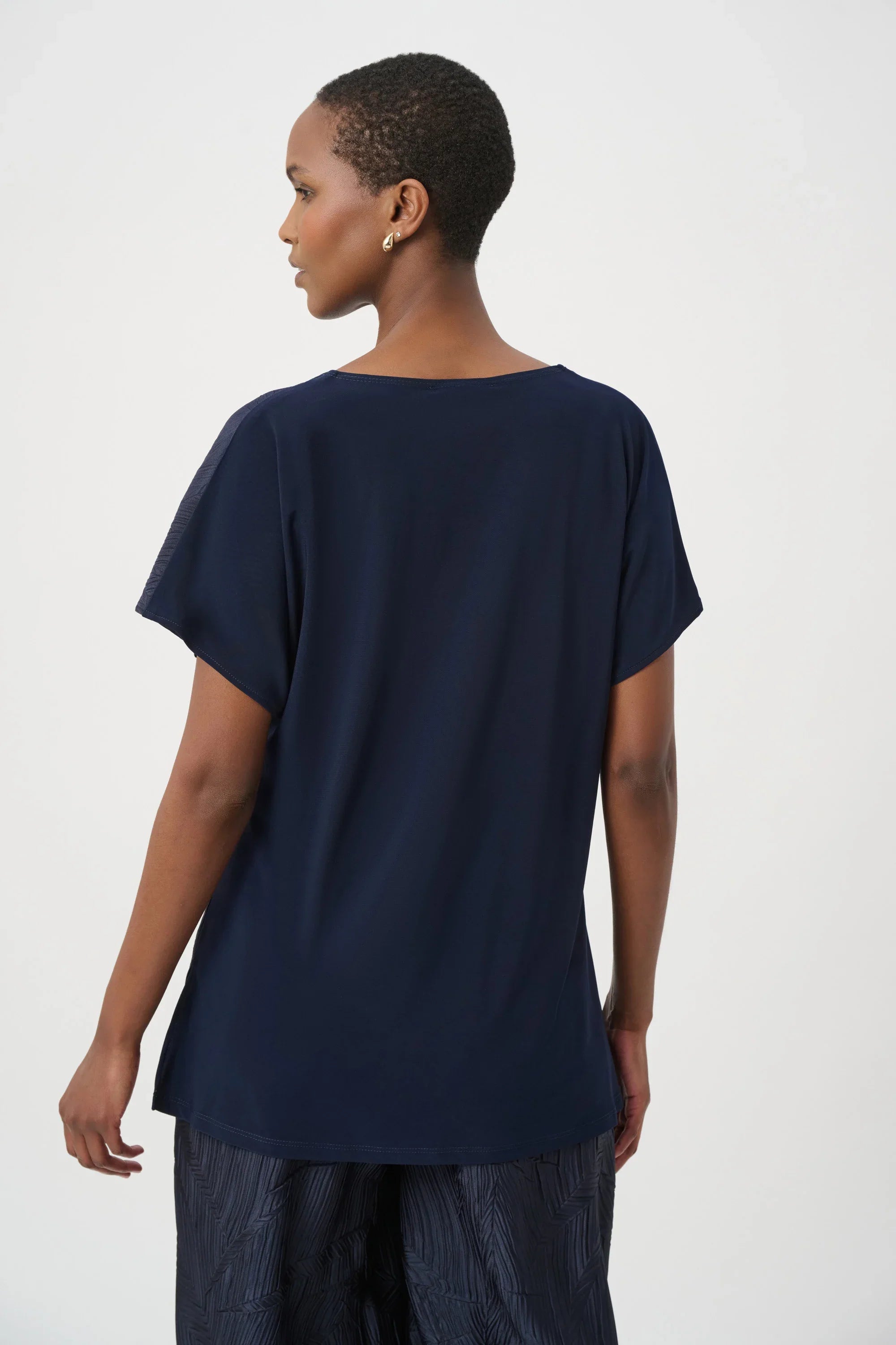 Pleated Satin Boxy Top