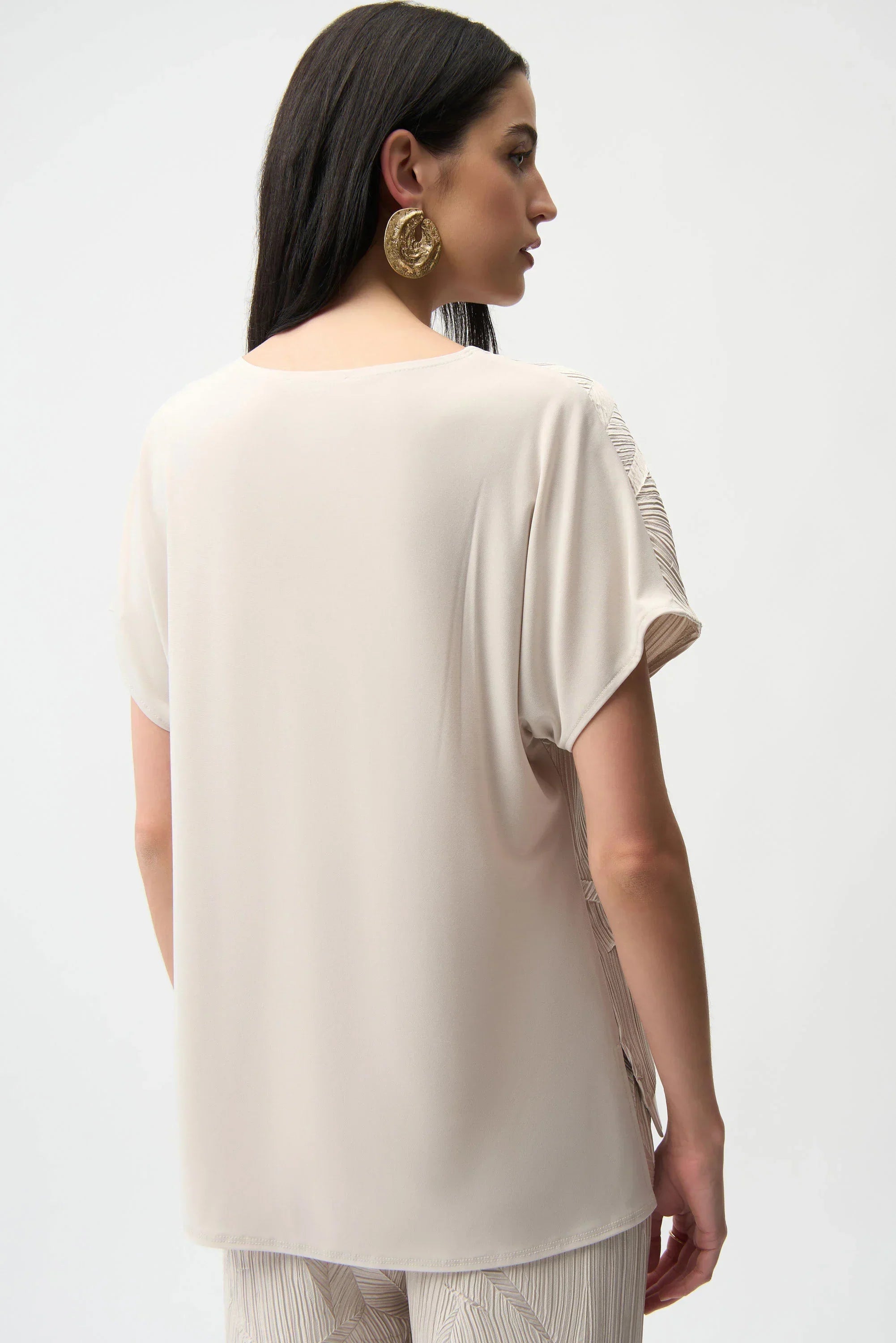 Pleated Satin Boxy Top