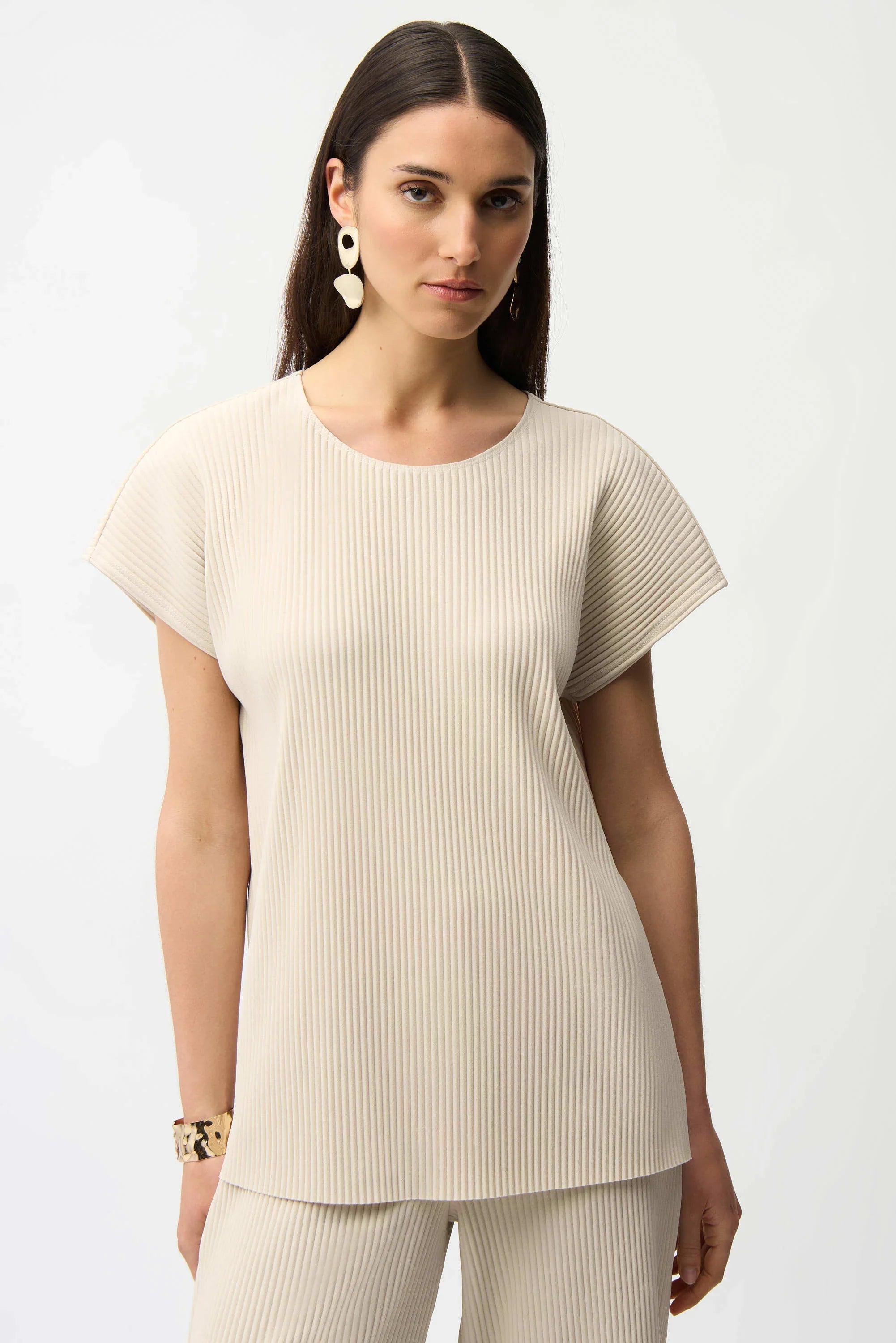 Pleated Scuba Boxy Top