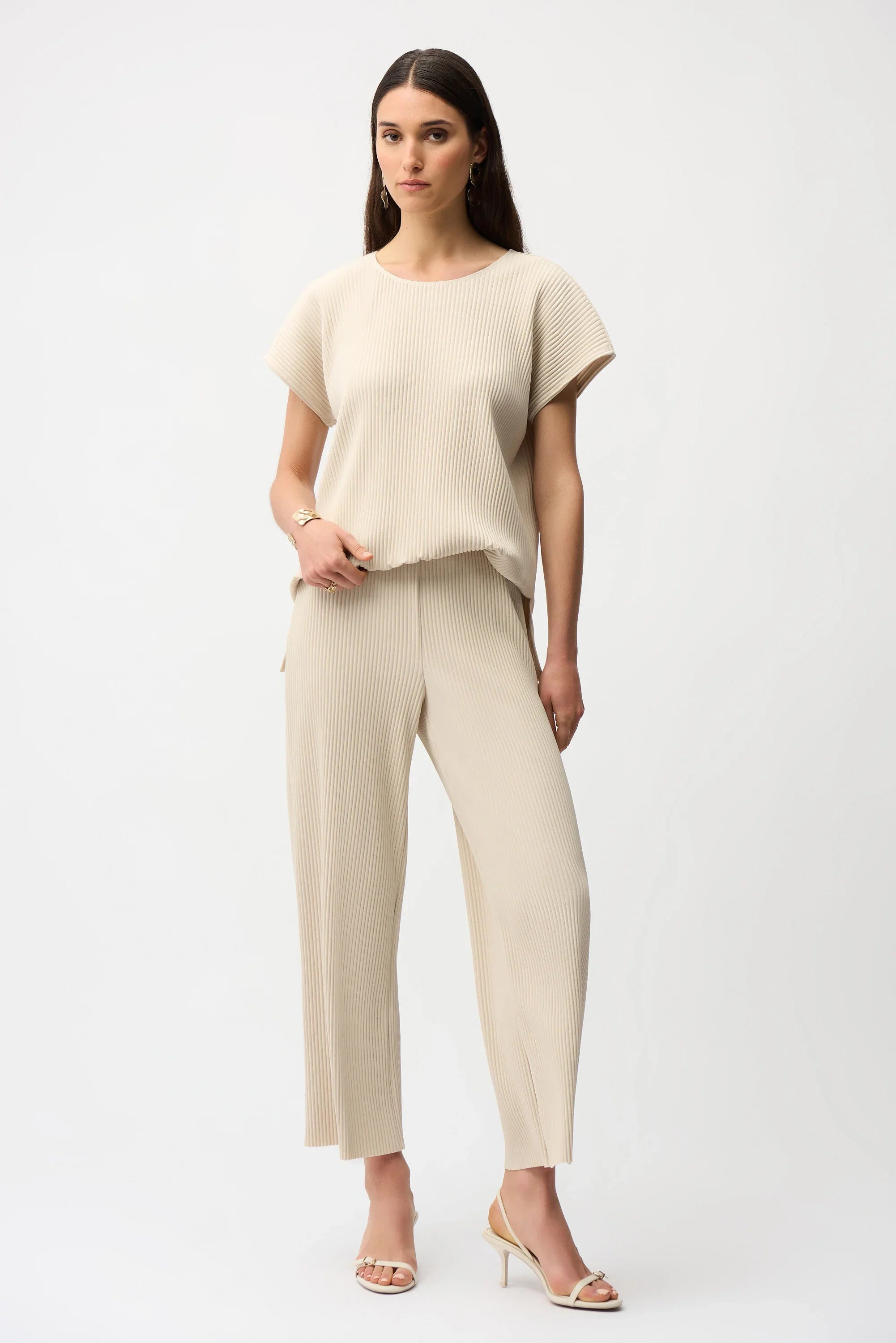 Pleated Scuba Boxy Top