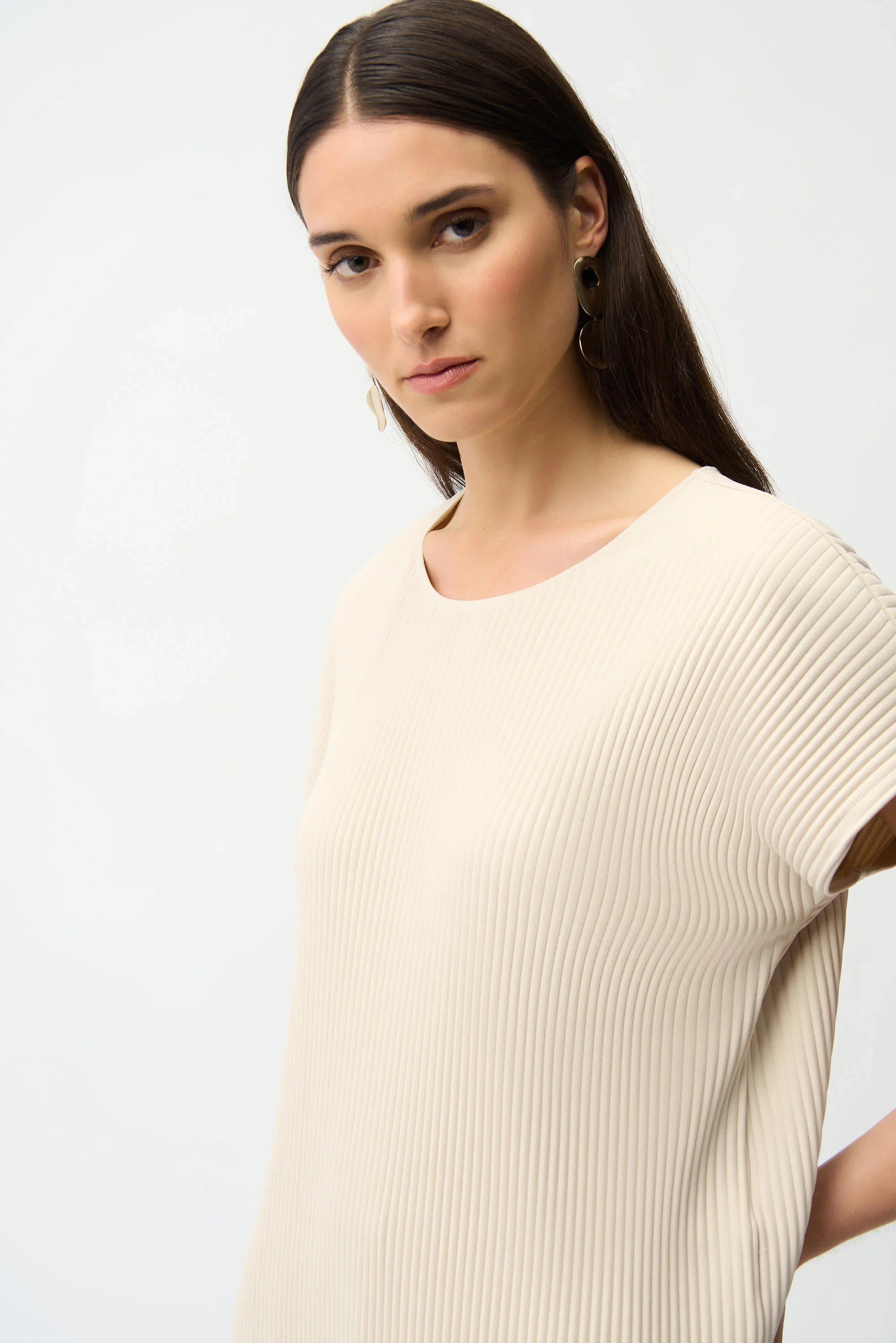 Pleated Scuba Boxy Top