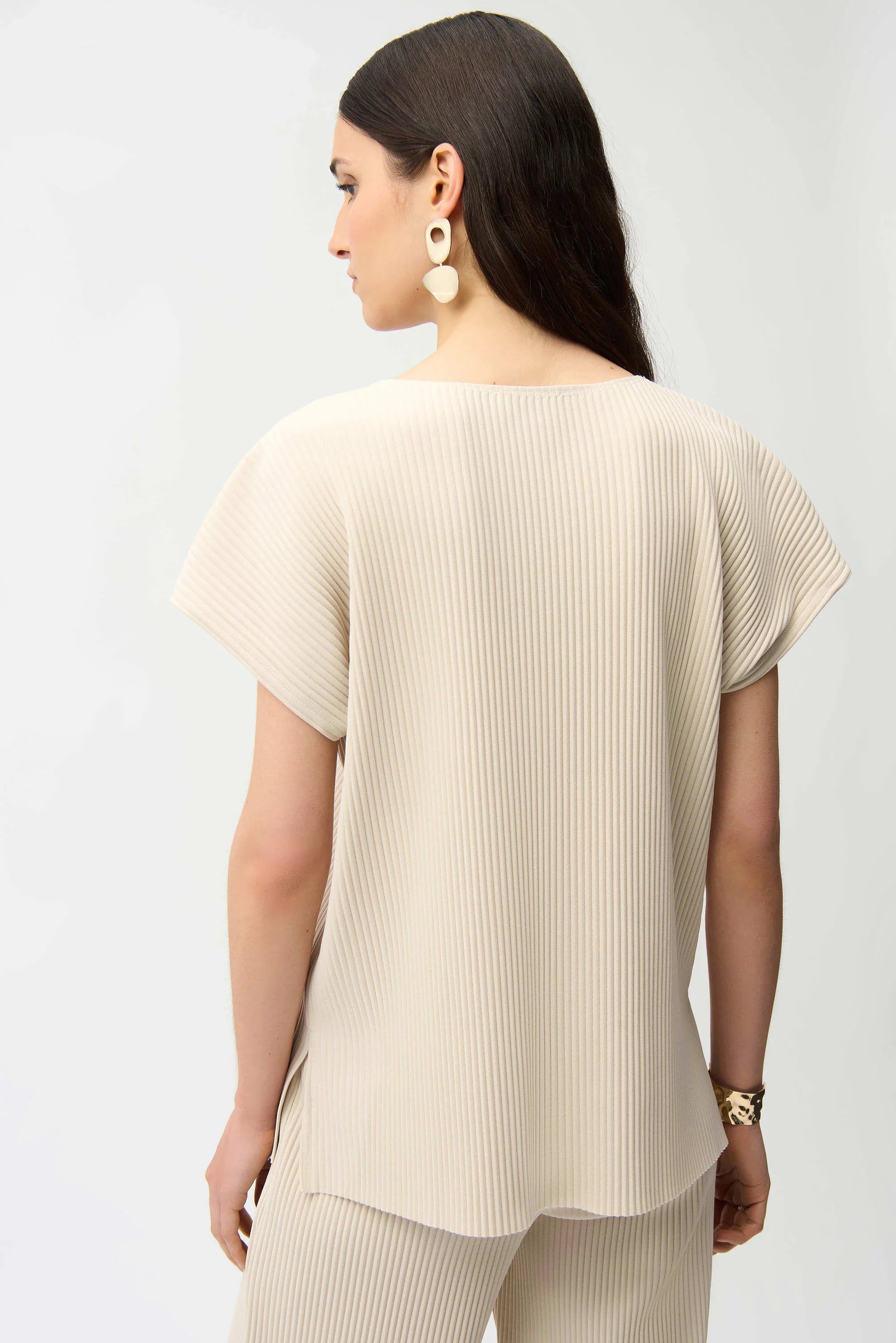 Pleated Scuba Boxy Top