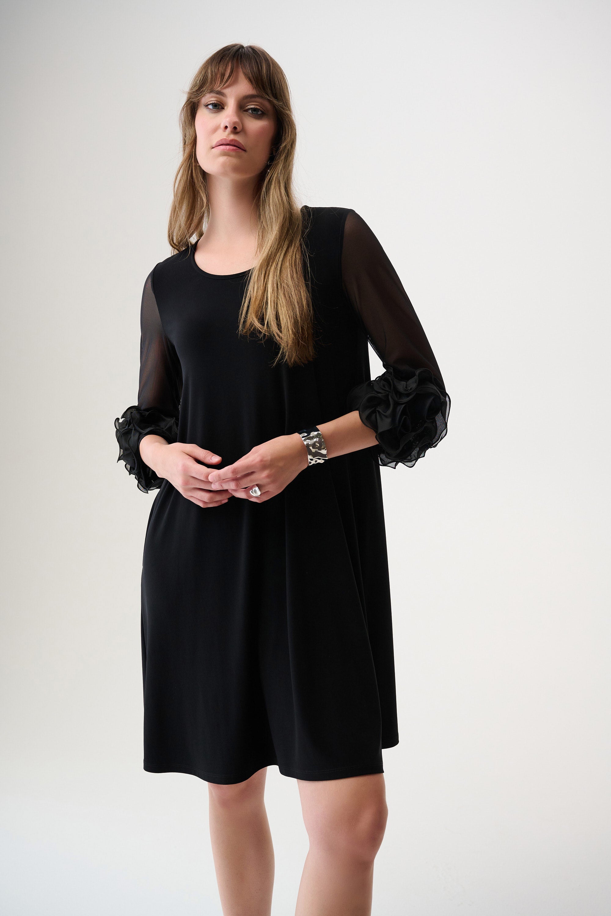 Ruffled Bell Sleeve Dress
