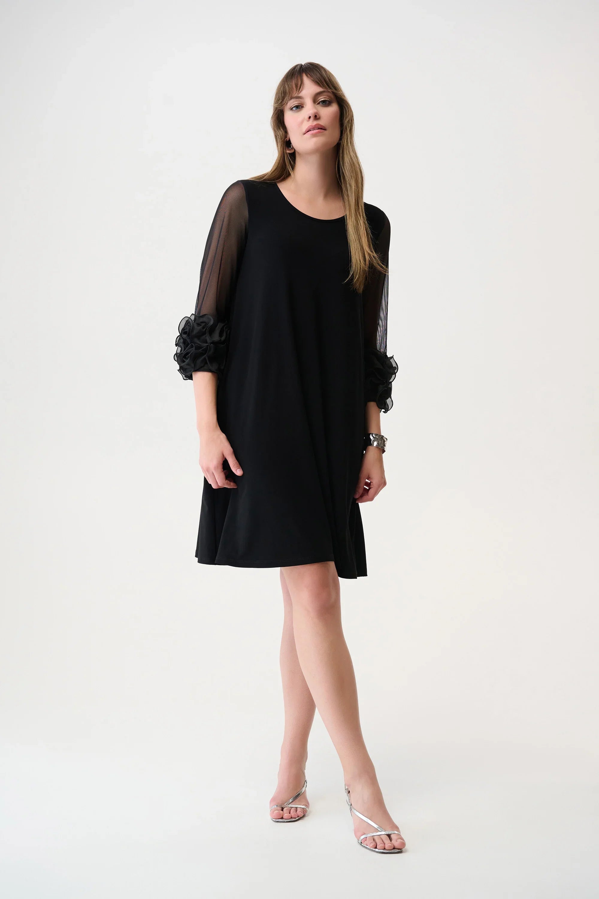 Ruffled Bell Sleeve Dress
