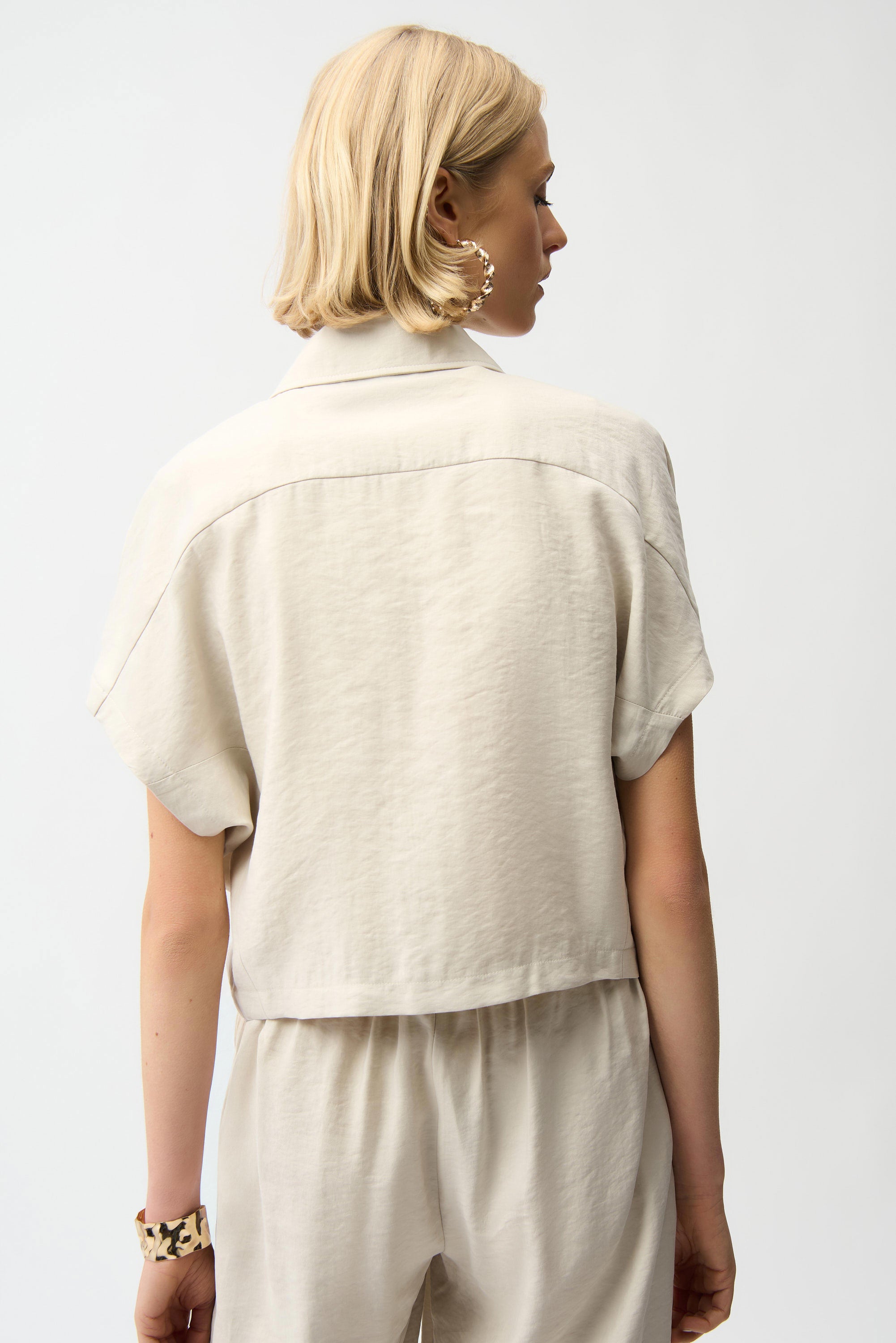 Textured Woven Zip Jacket