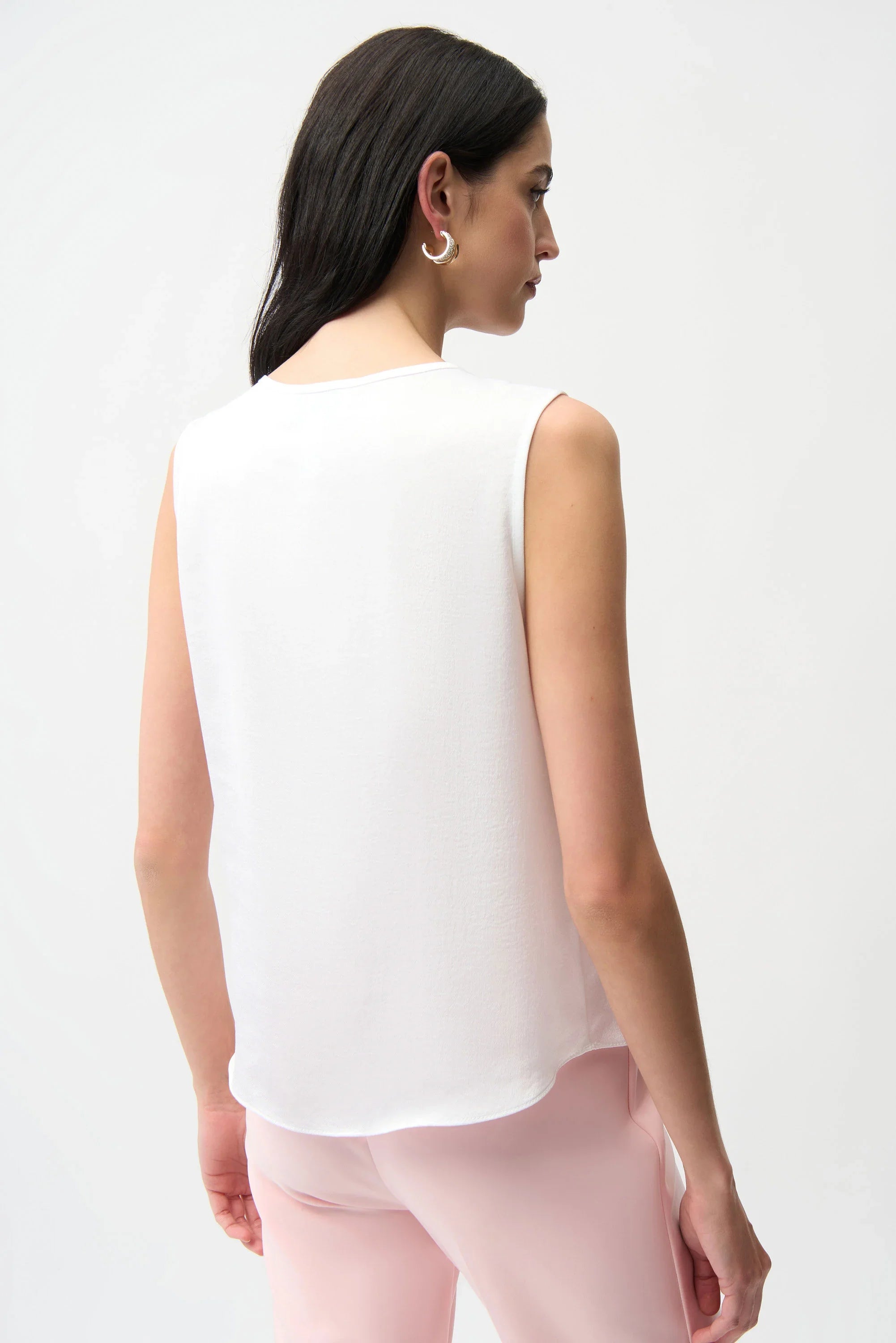 Gold Button V-Neck Top