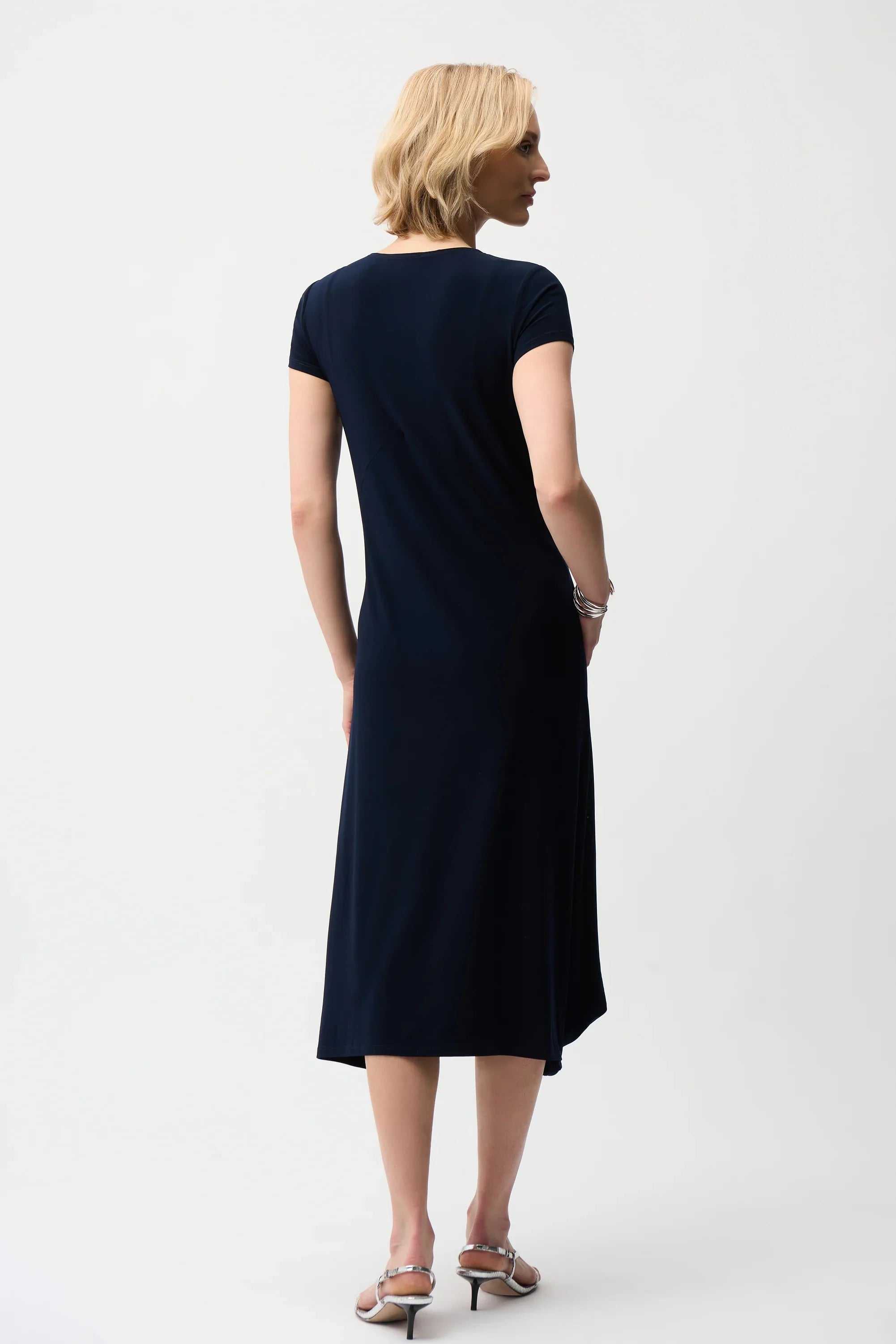 Scoop Neck Cap Sleeve Dress