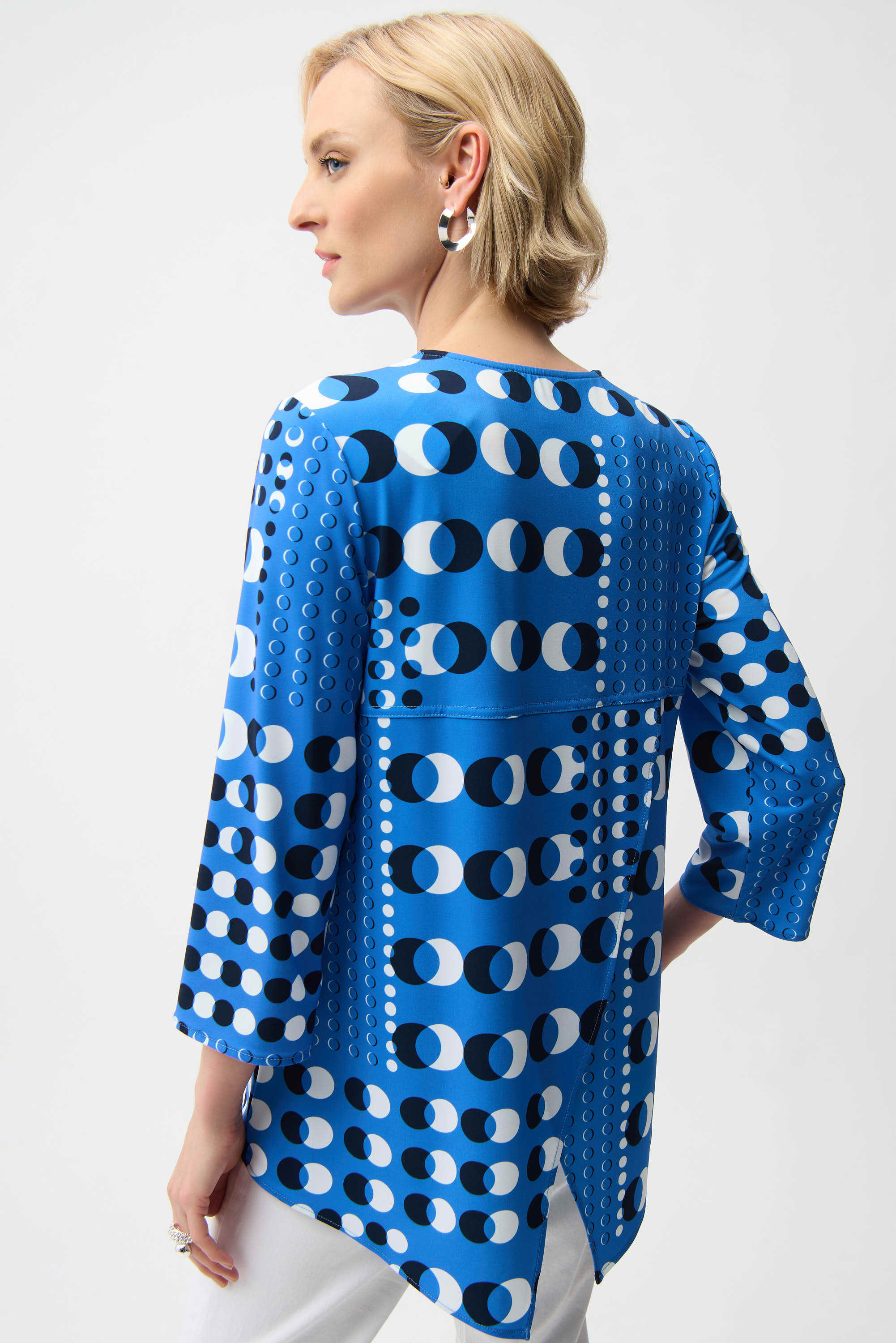 Dot Print V-Neck Tunic
