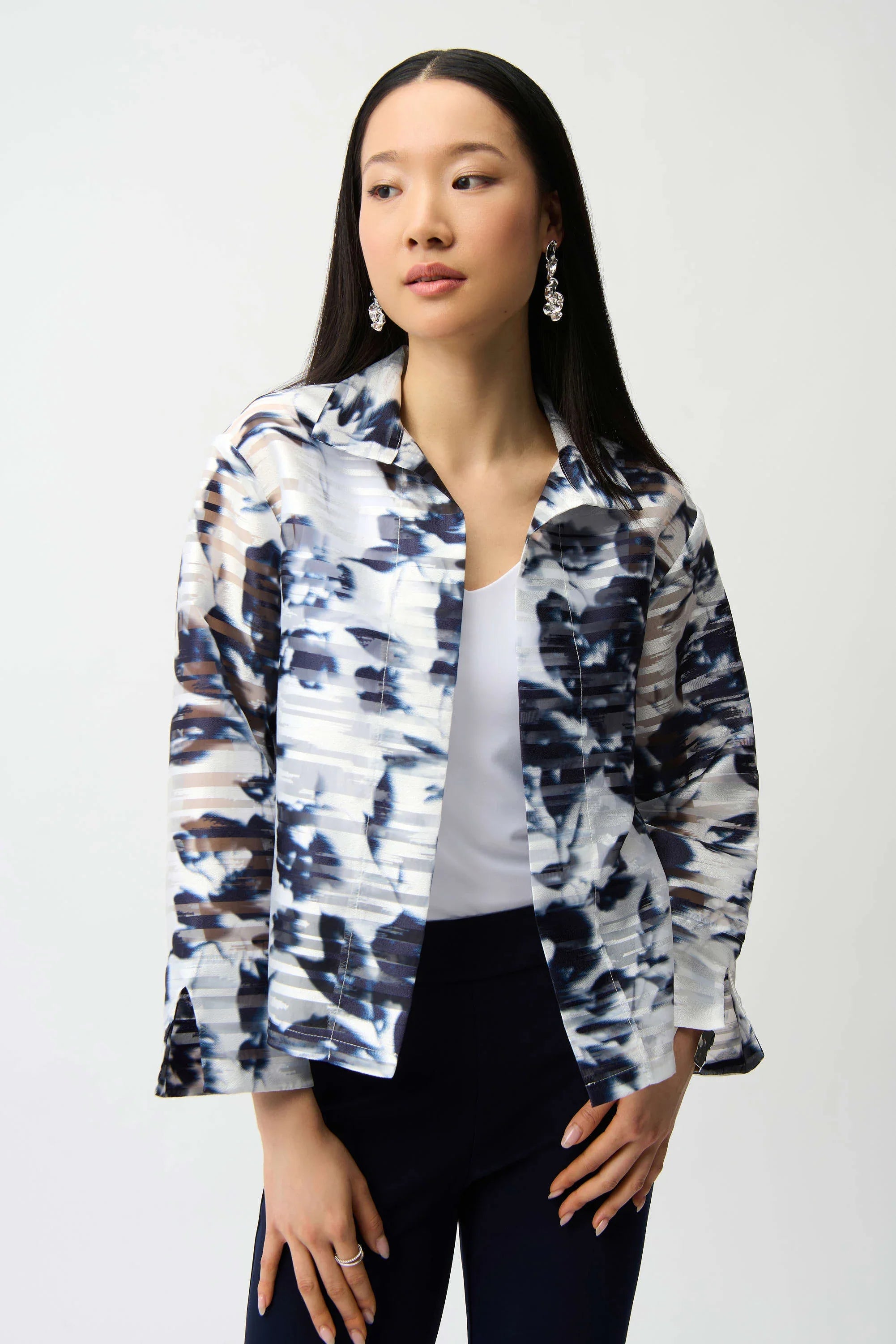 Floral Organza Trapeze Jacket