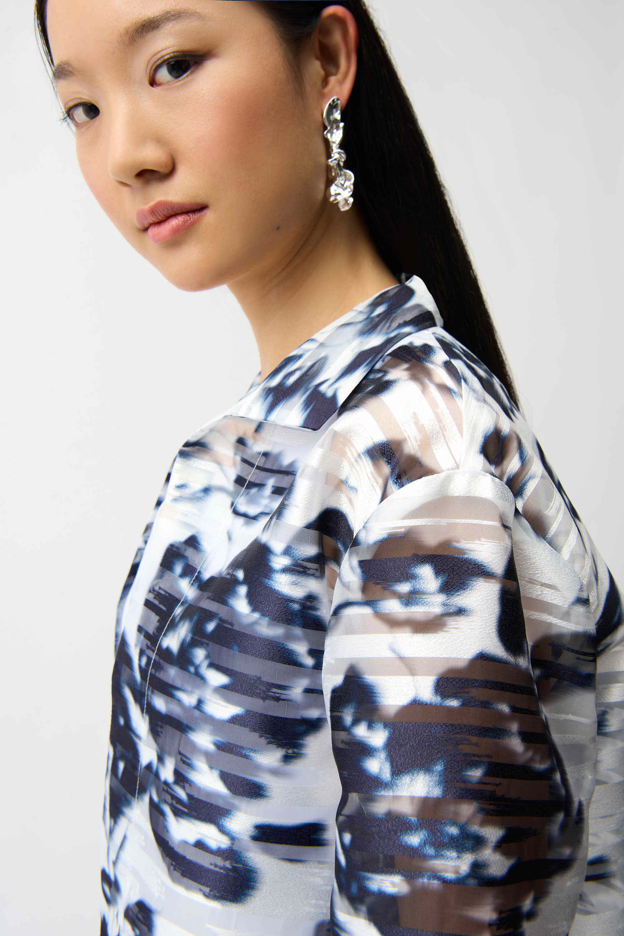 Floral Organza Trapeze Jacket