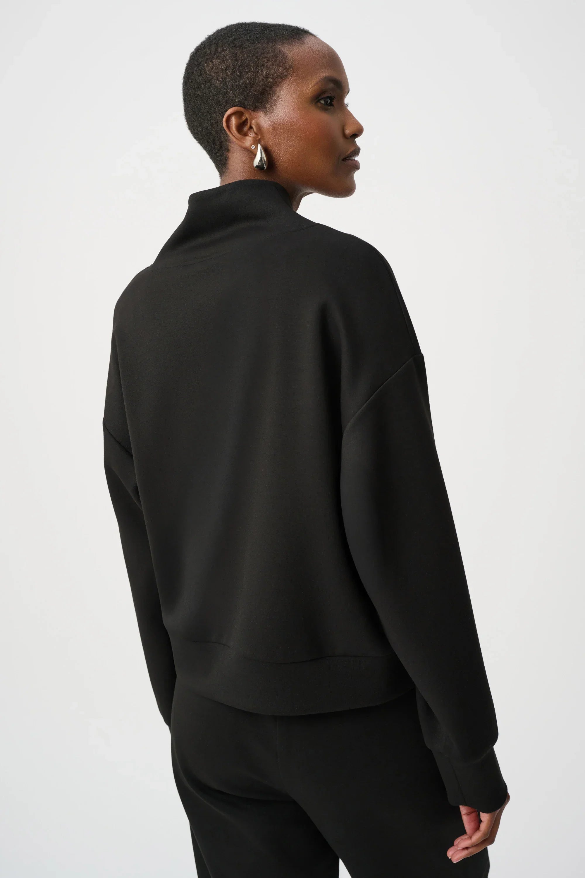 High Collar Zip Sweatshirt