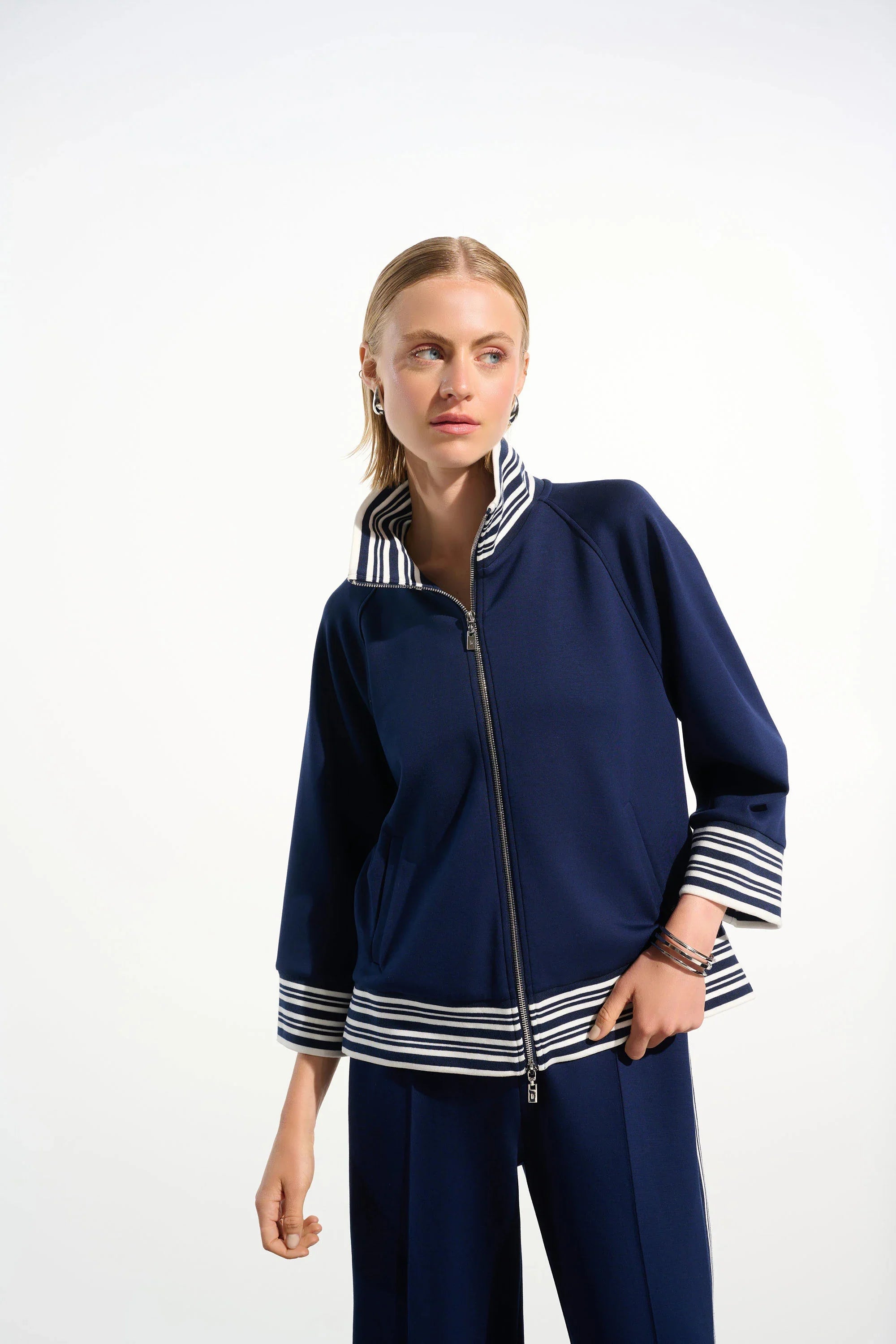 Striped Rib Raglan Jacket