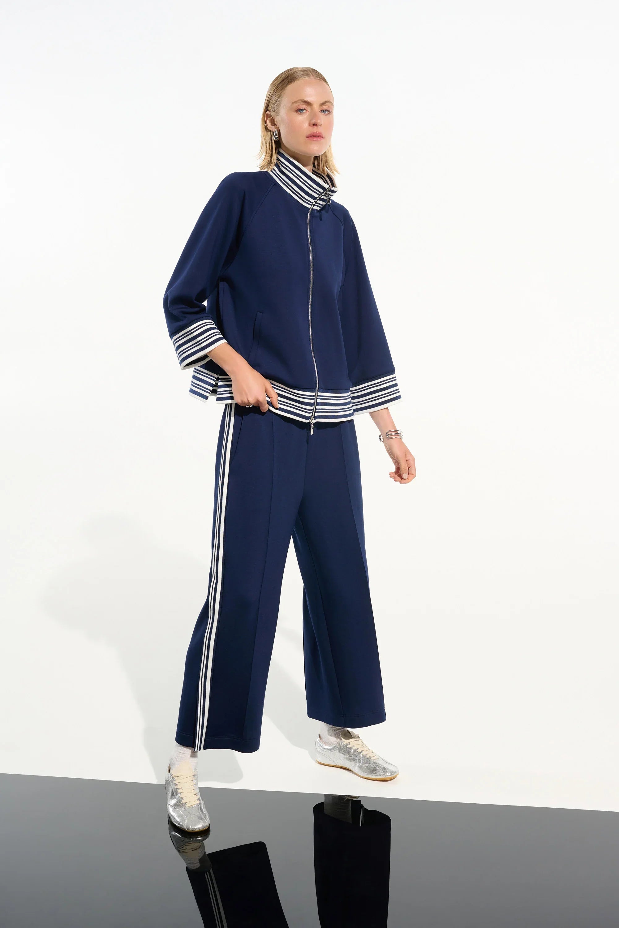 Striped Rib Raglan Jacket