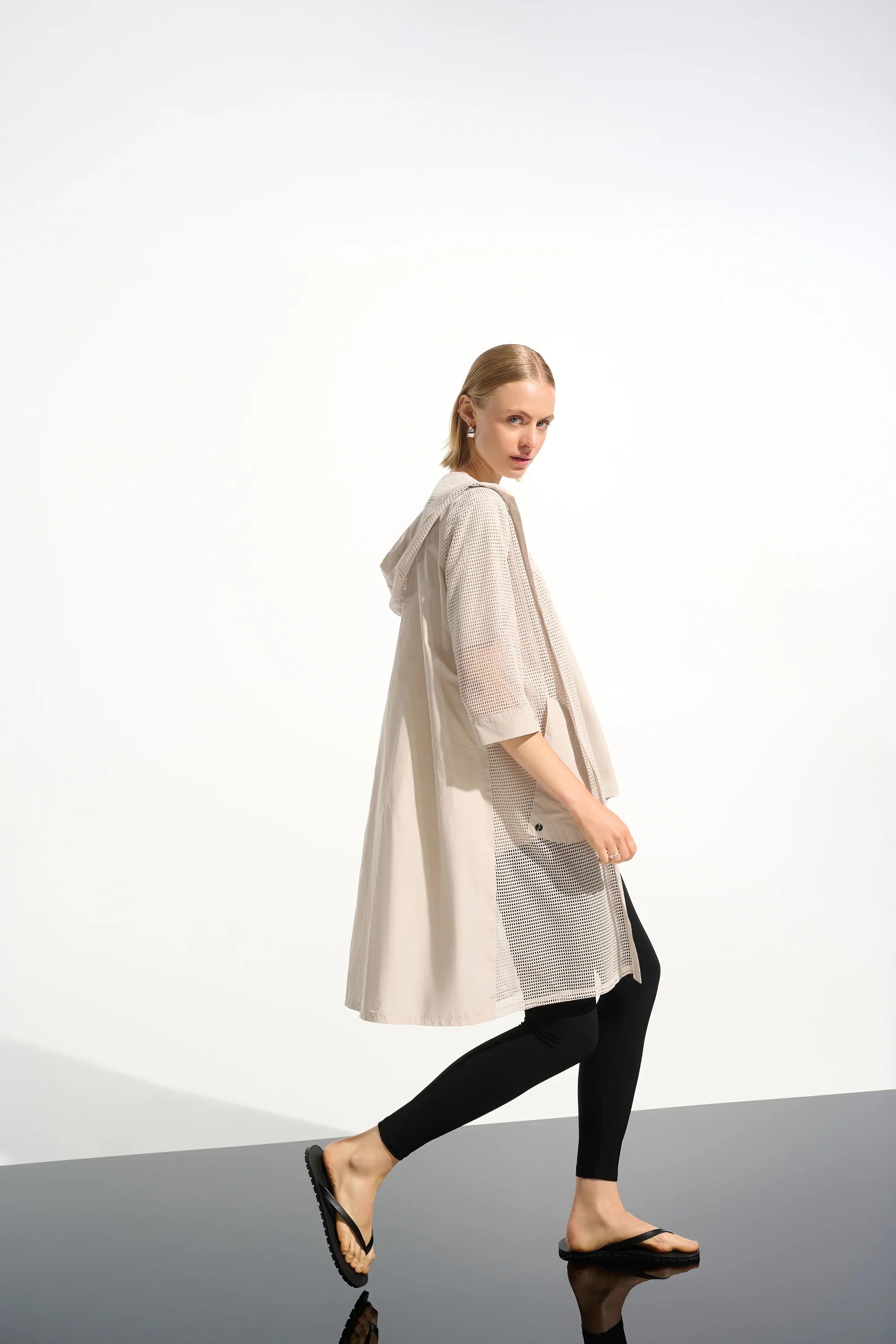 Memory Mesh Hooded Cover-Up