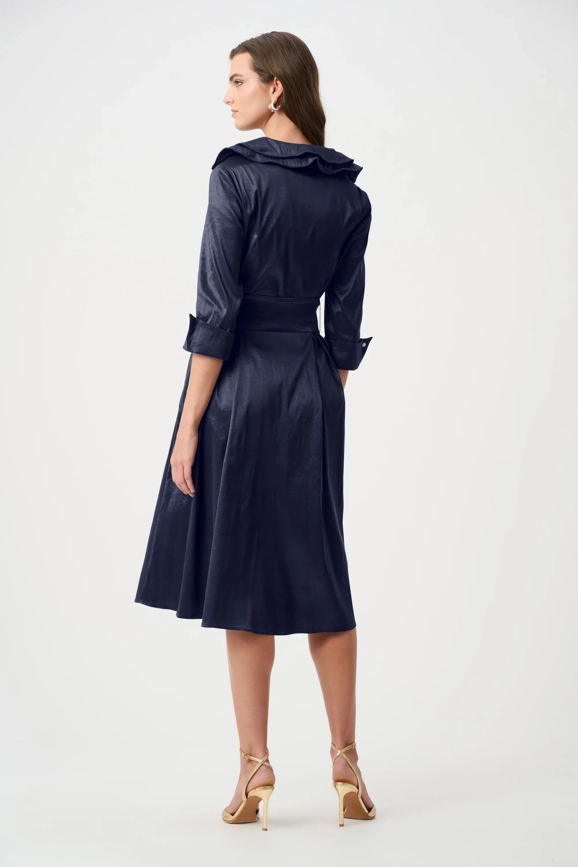 Joseph Ribkoff Taffeta Wired Lapel Dress - Style 261719m