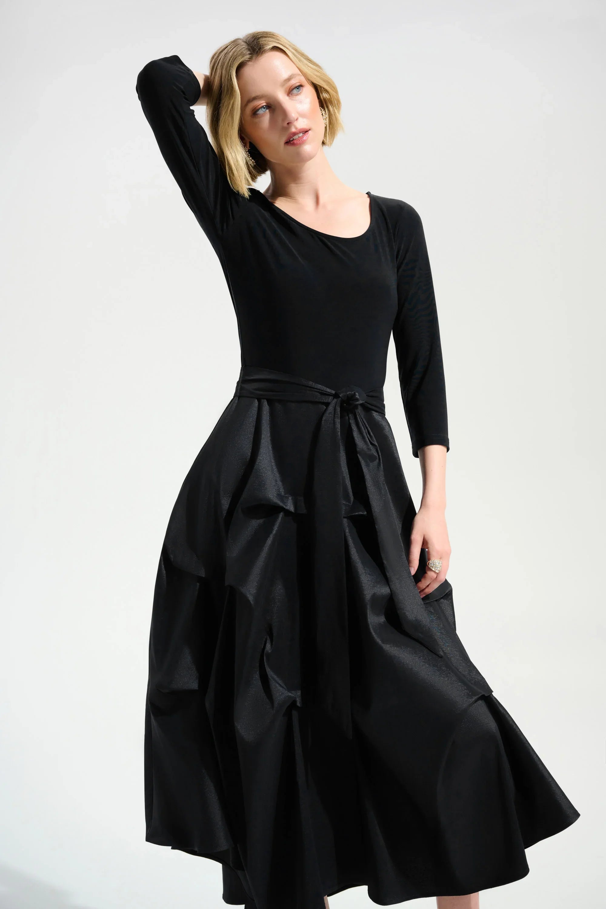Taffeta Fit Flare Dress