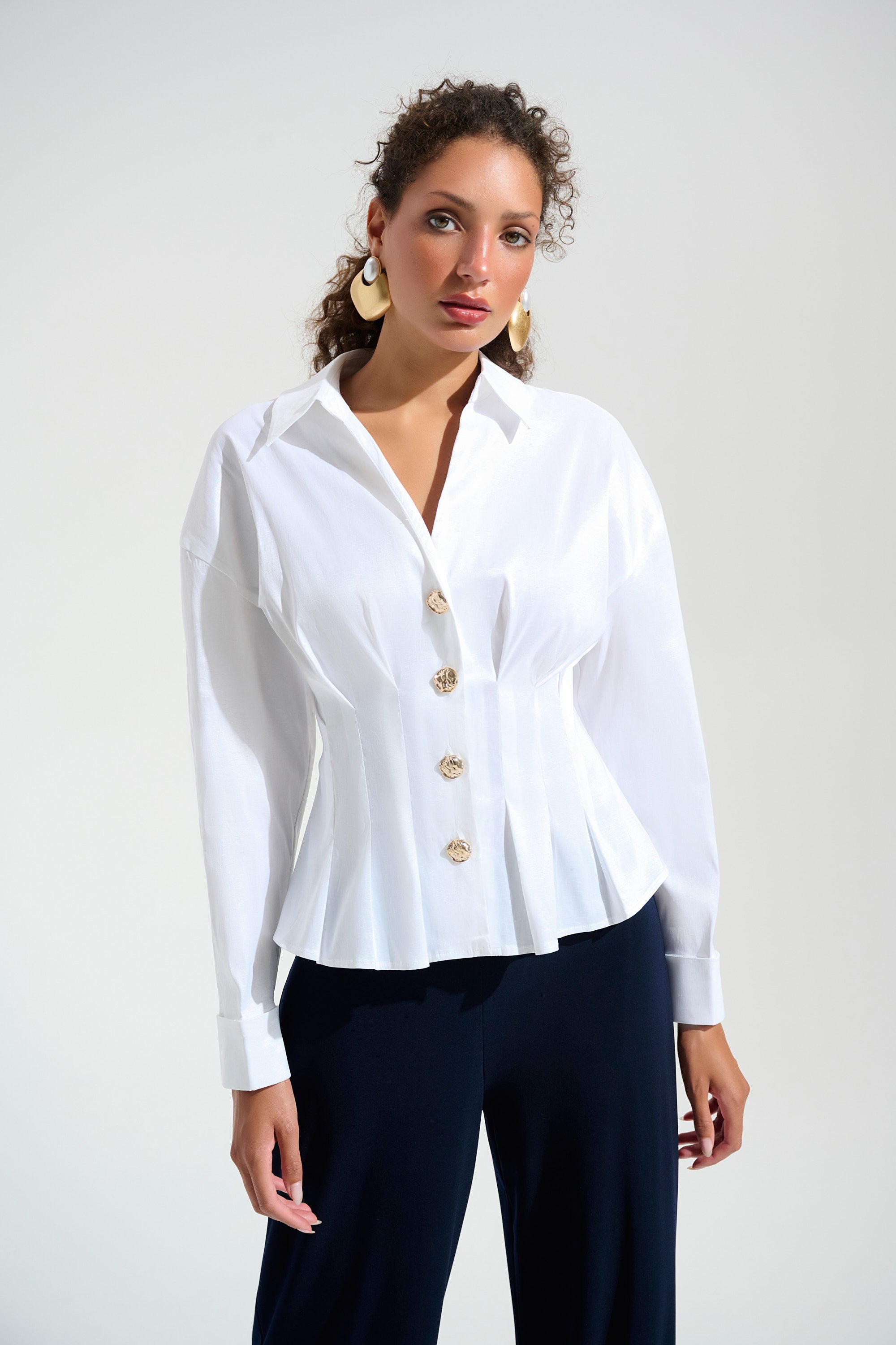 Taffeta Fit Flare Blouse